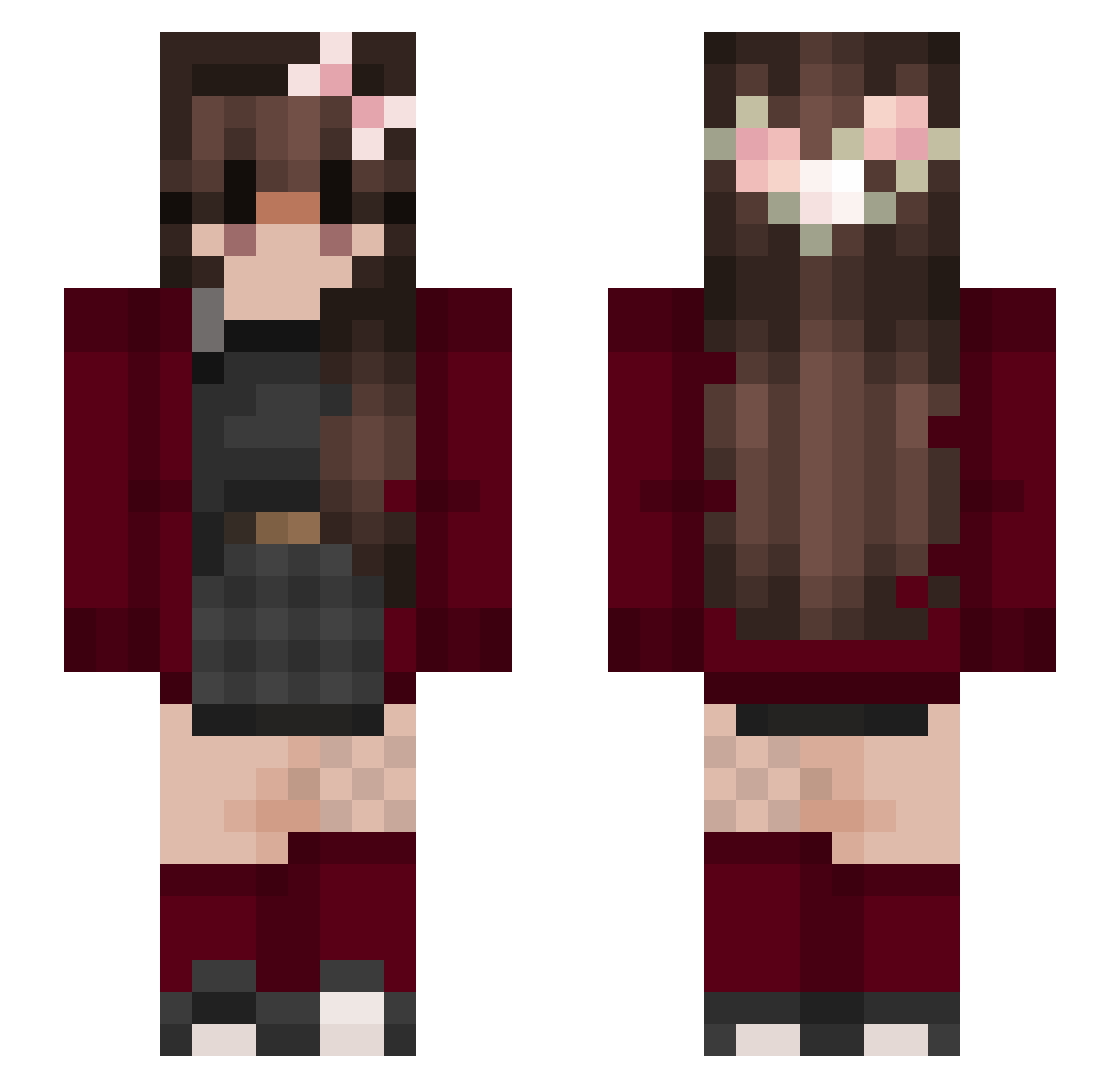icecreemqueen Minecraft skin, front and back view