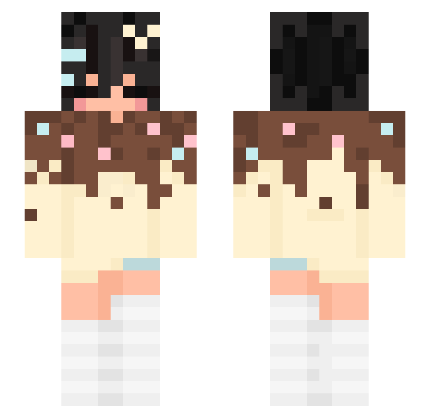 spinnell Minecraft skin, front and back view