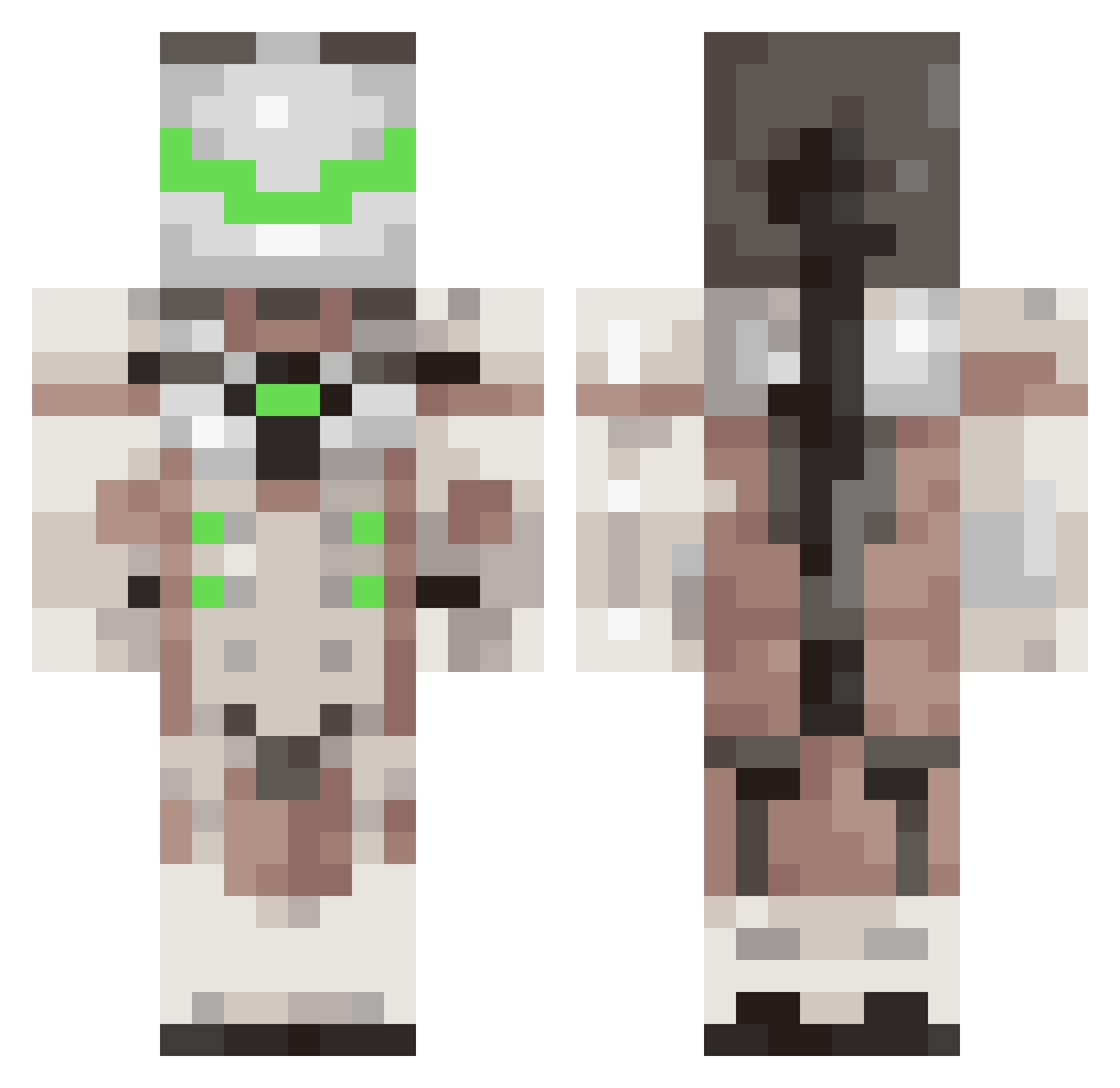 hotfudgenutz Minecraft skin, front and back view