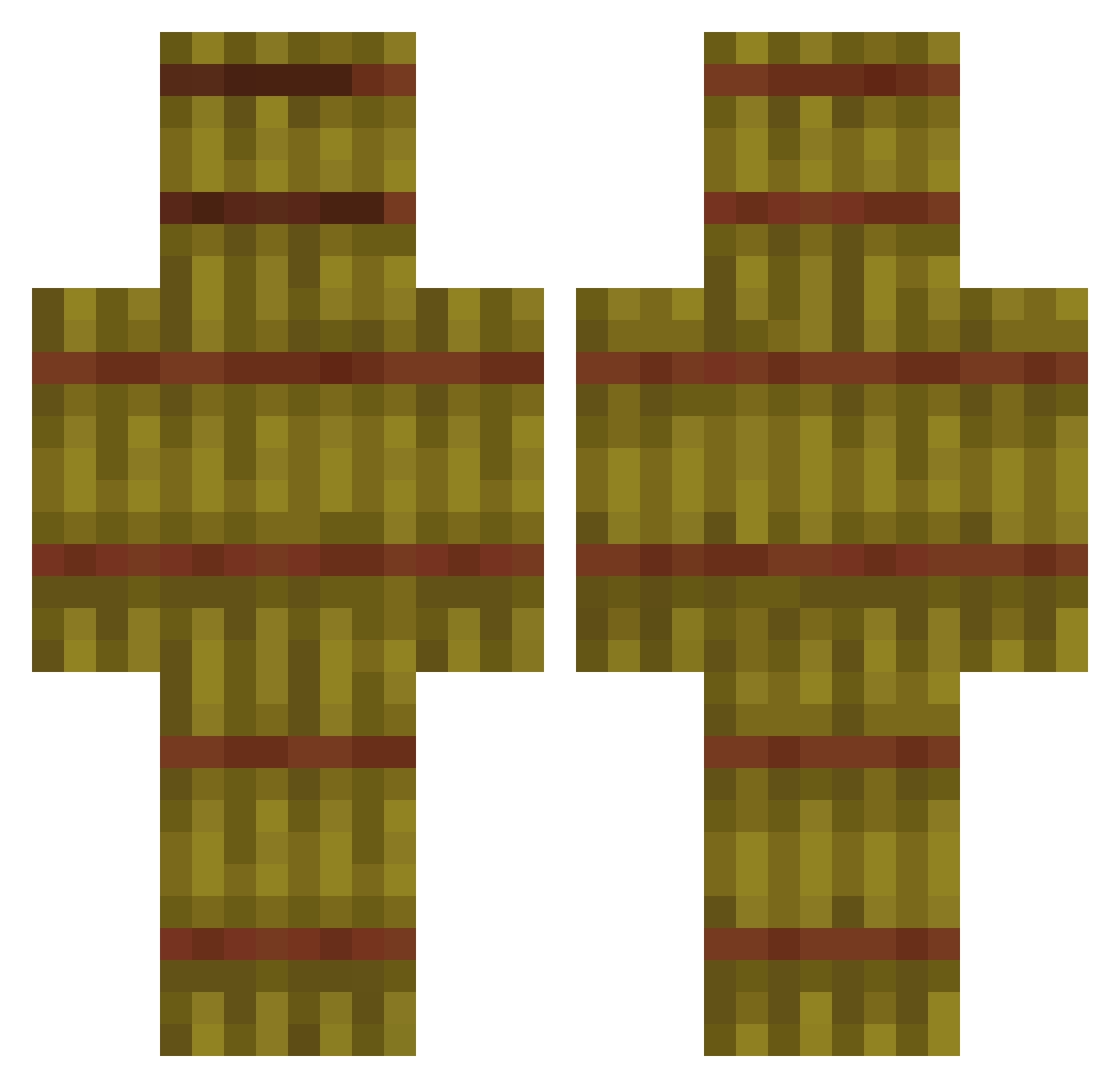 tastietoes Minecraft skin, front and back view
