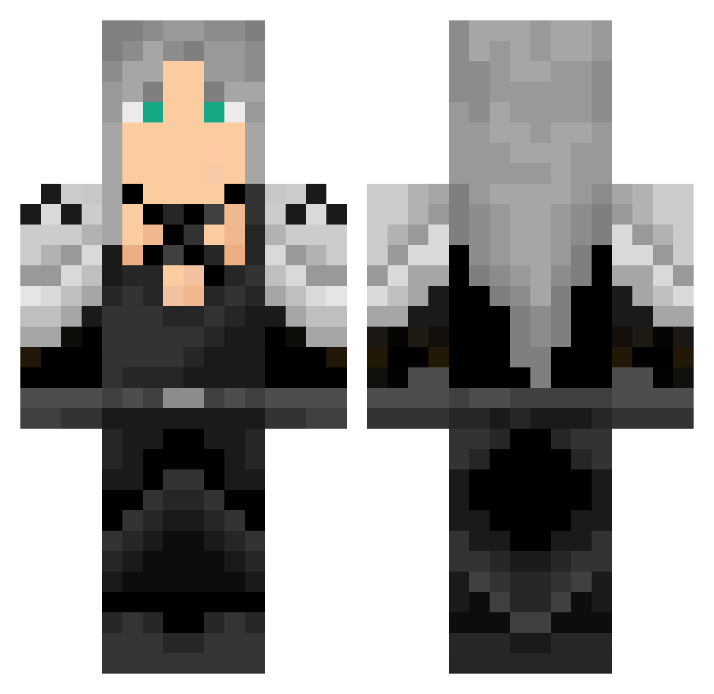 cobbin Minecraft skin, front and back view