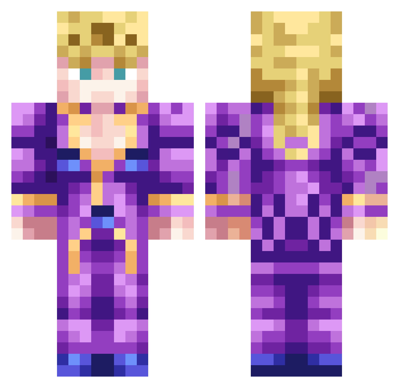 neurotypicalben Minecraft skin, front and back view