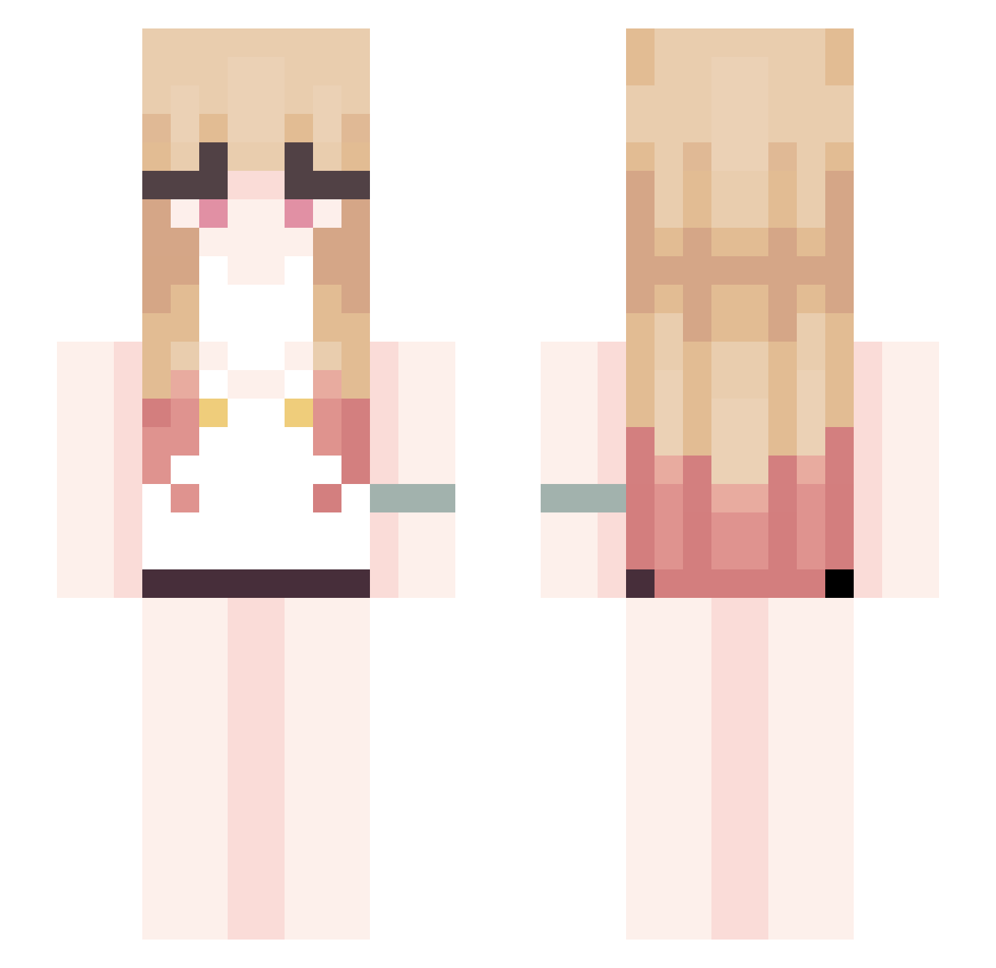 Eve_Nova_Deus Minecraft skin, front and back view