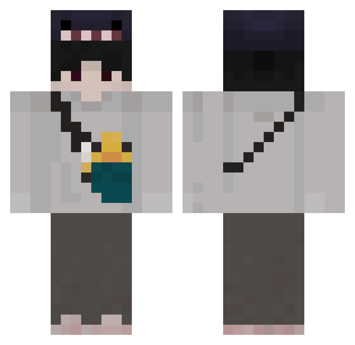 _Mr_McLovin_ Minecraft skin, front and back view