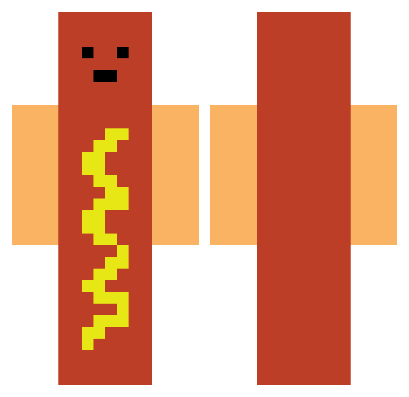 Reyansh404 Minecraft skin, front and back view