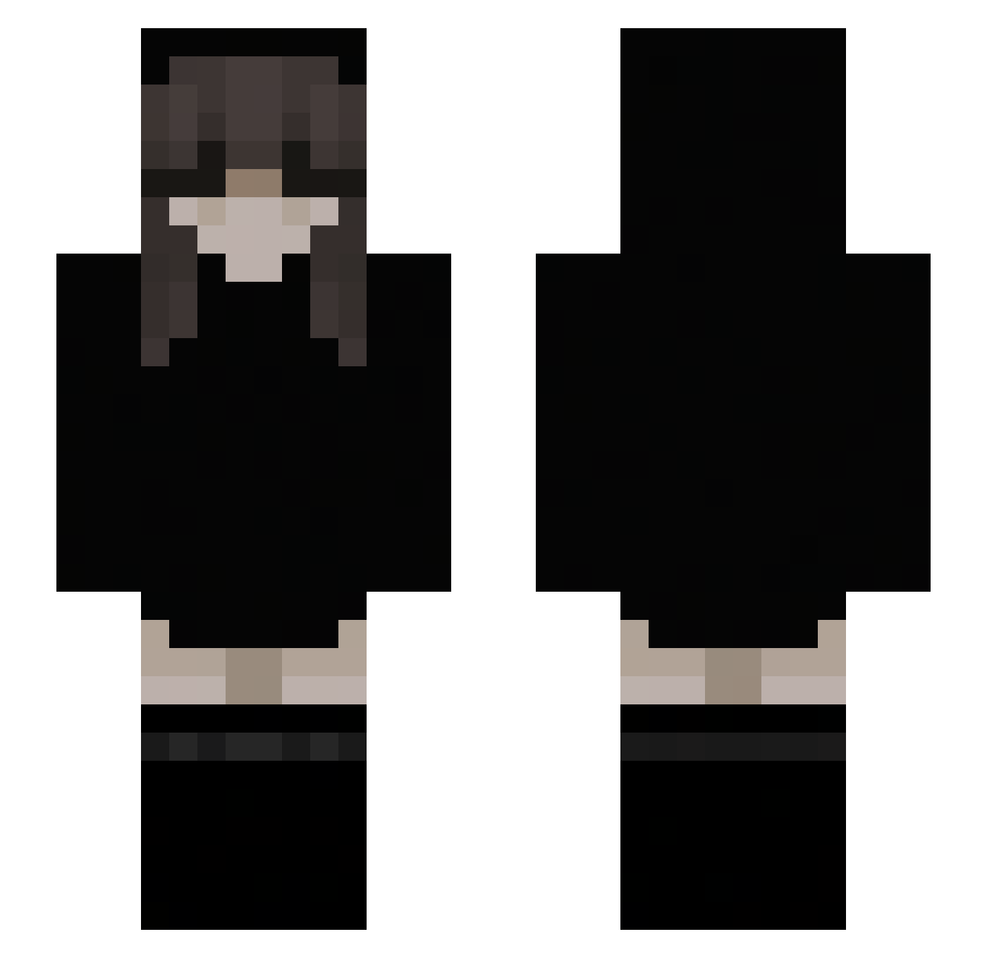 5kuz Minecraft skin, front and back view