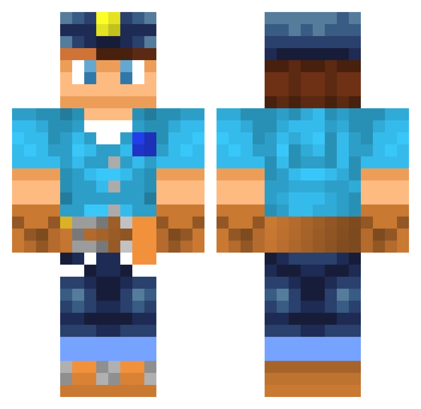 Dreaming_Book Minecraft skin, front and back view