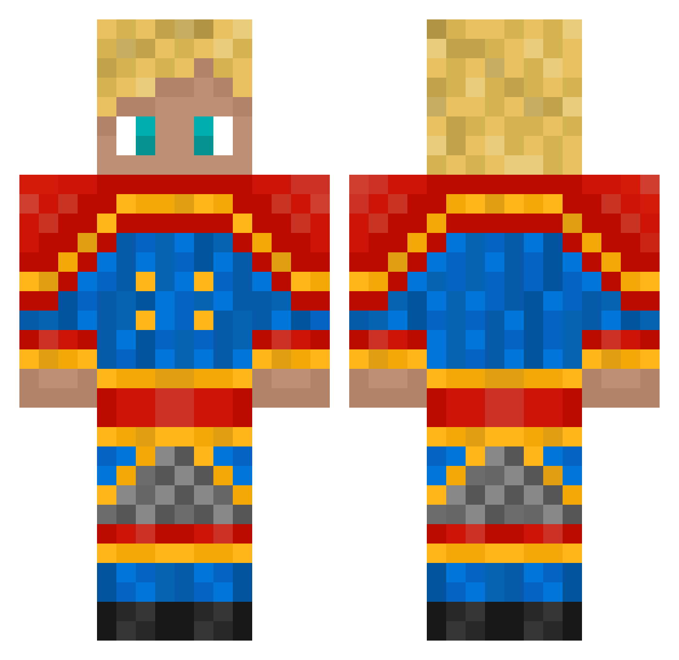 Catpaw03 Minecraft skin, front and back view