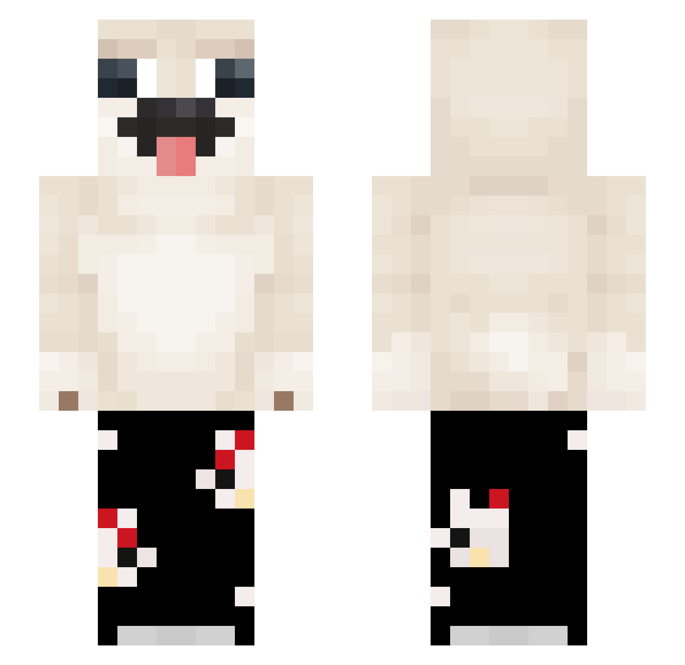 SofiaBZH Minecraft skin, front and back view
