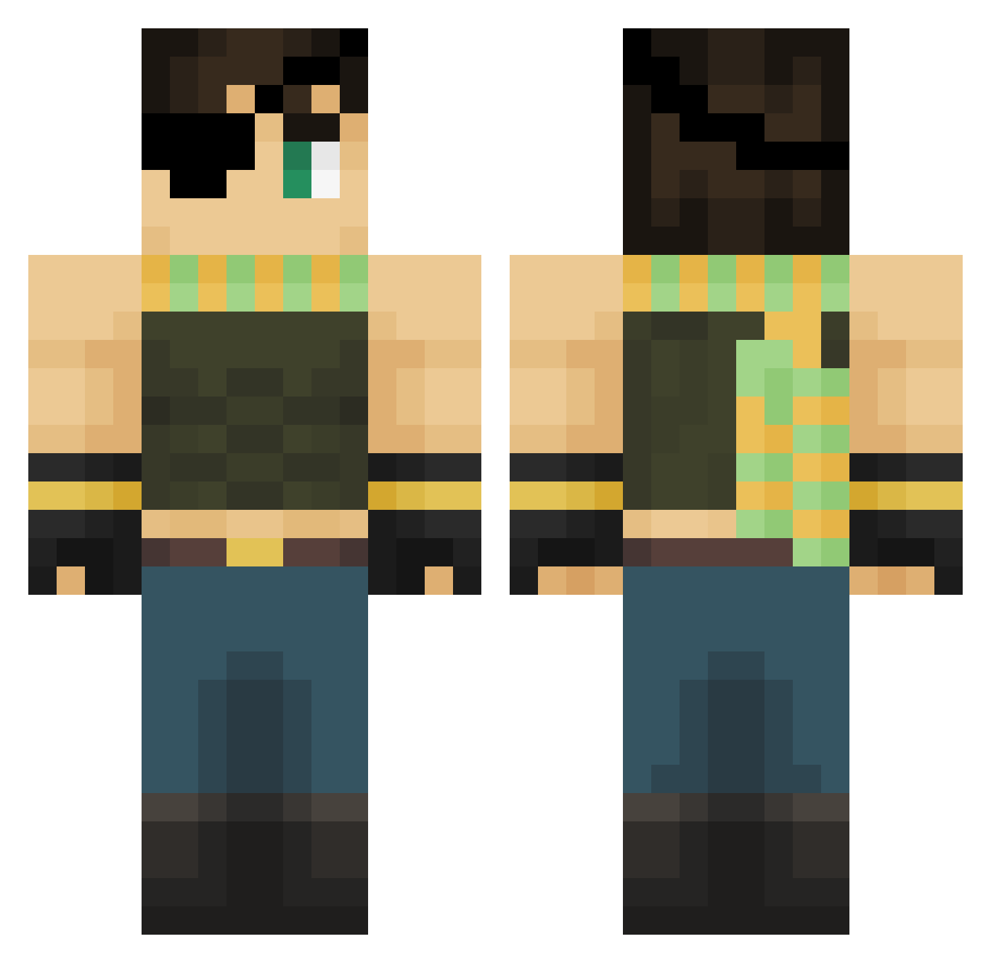 I_pull_maidens Minecraft skin, front and back view