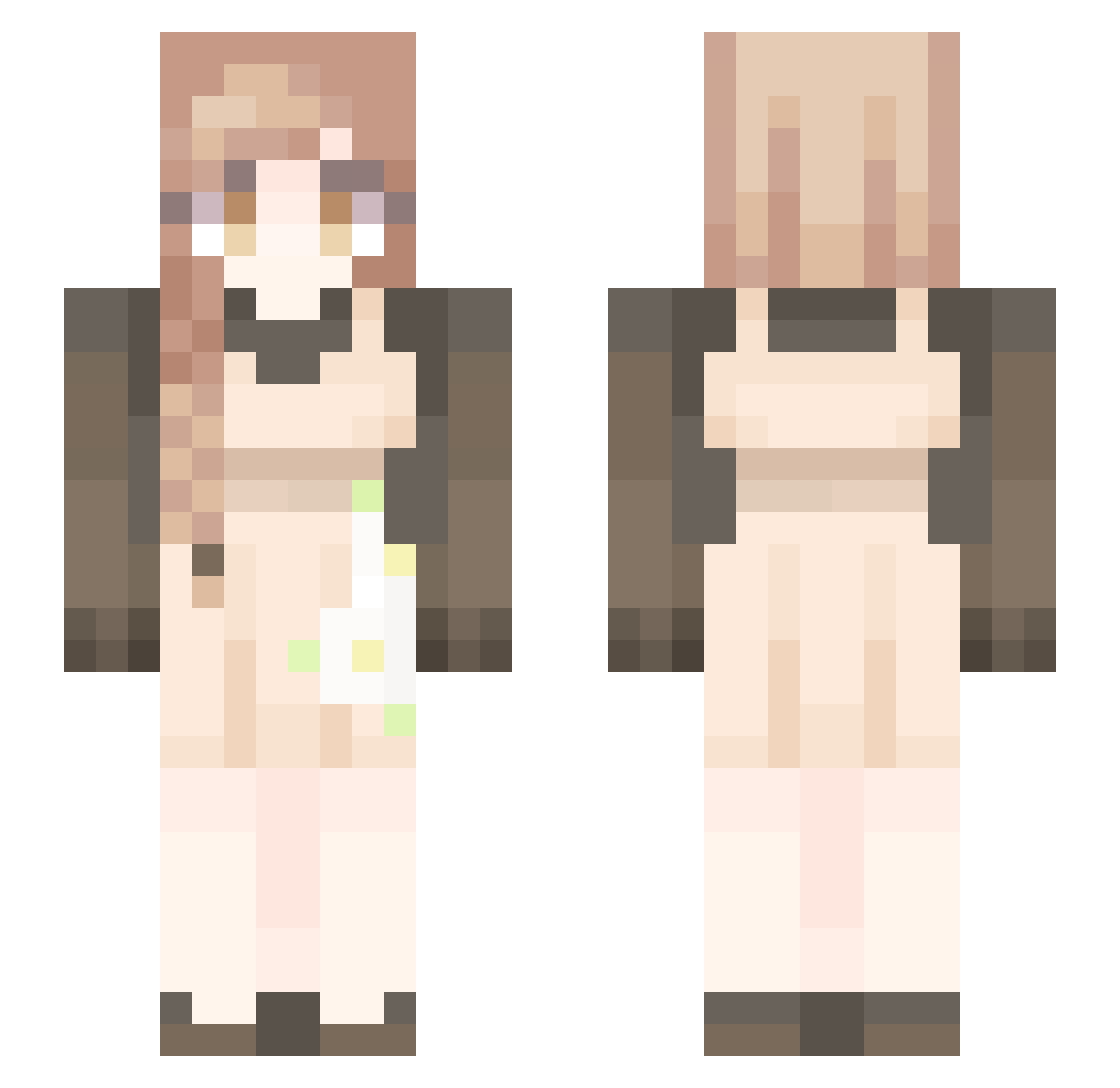 Sadystka Minecraft skin, front and back view