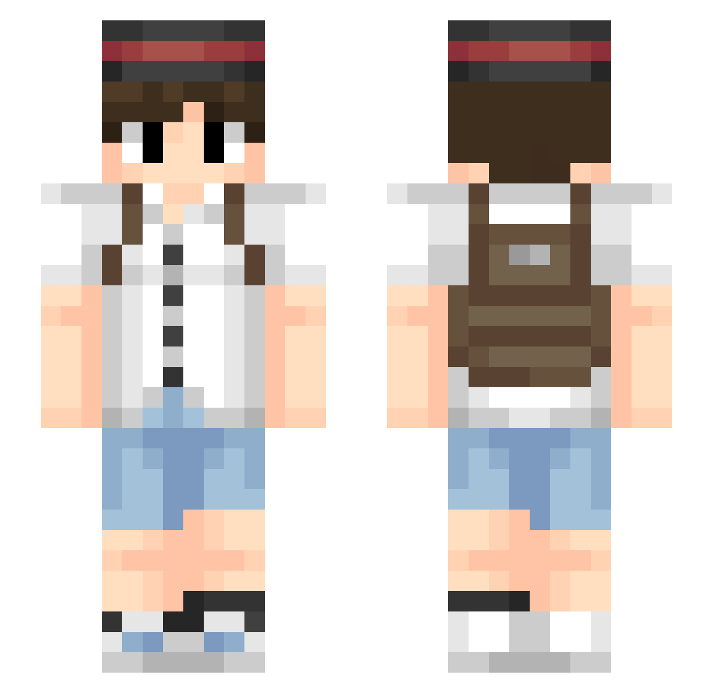 BrunoPlaay Minecraft skin, front and back view