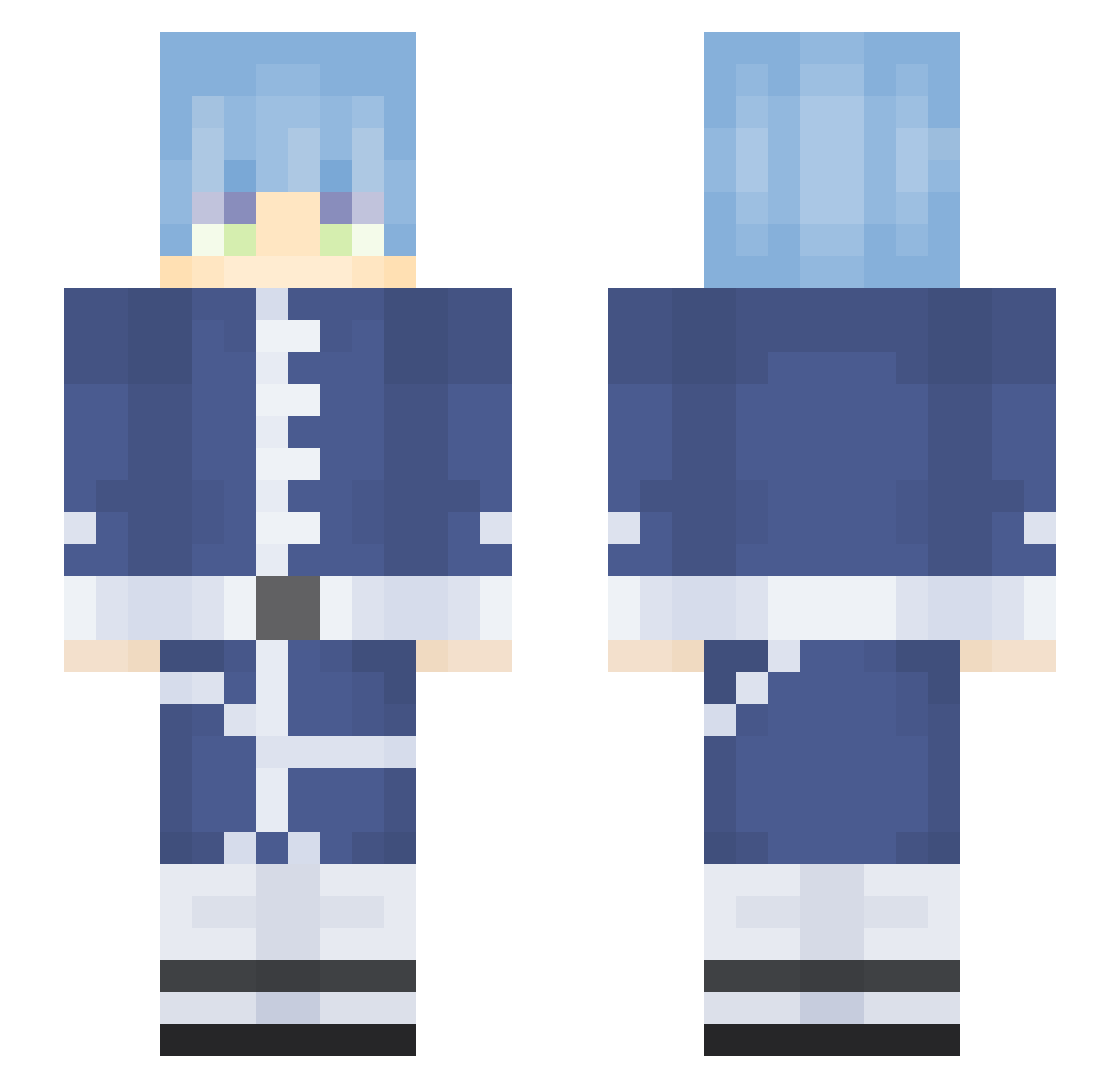 1HappySeal Minecraft skin, front and back view