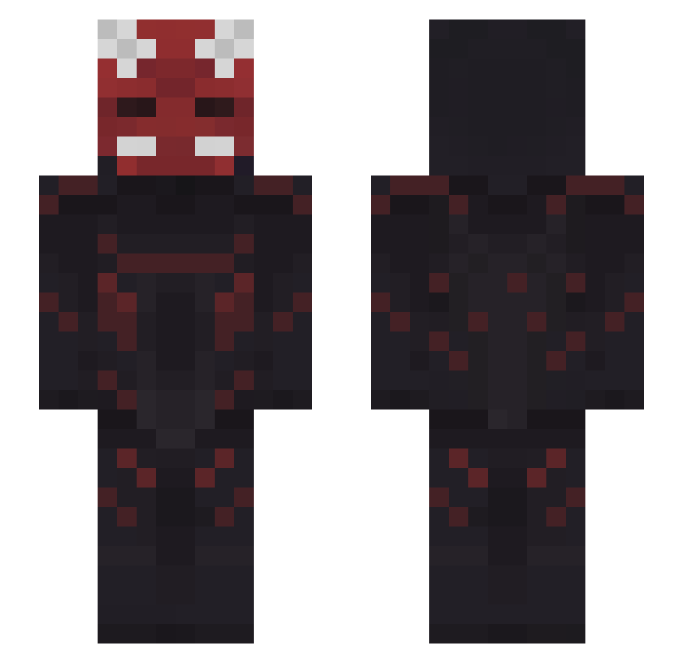 _feud Minecraft skin, front and back view