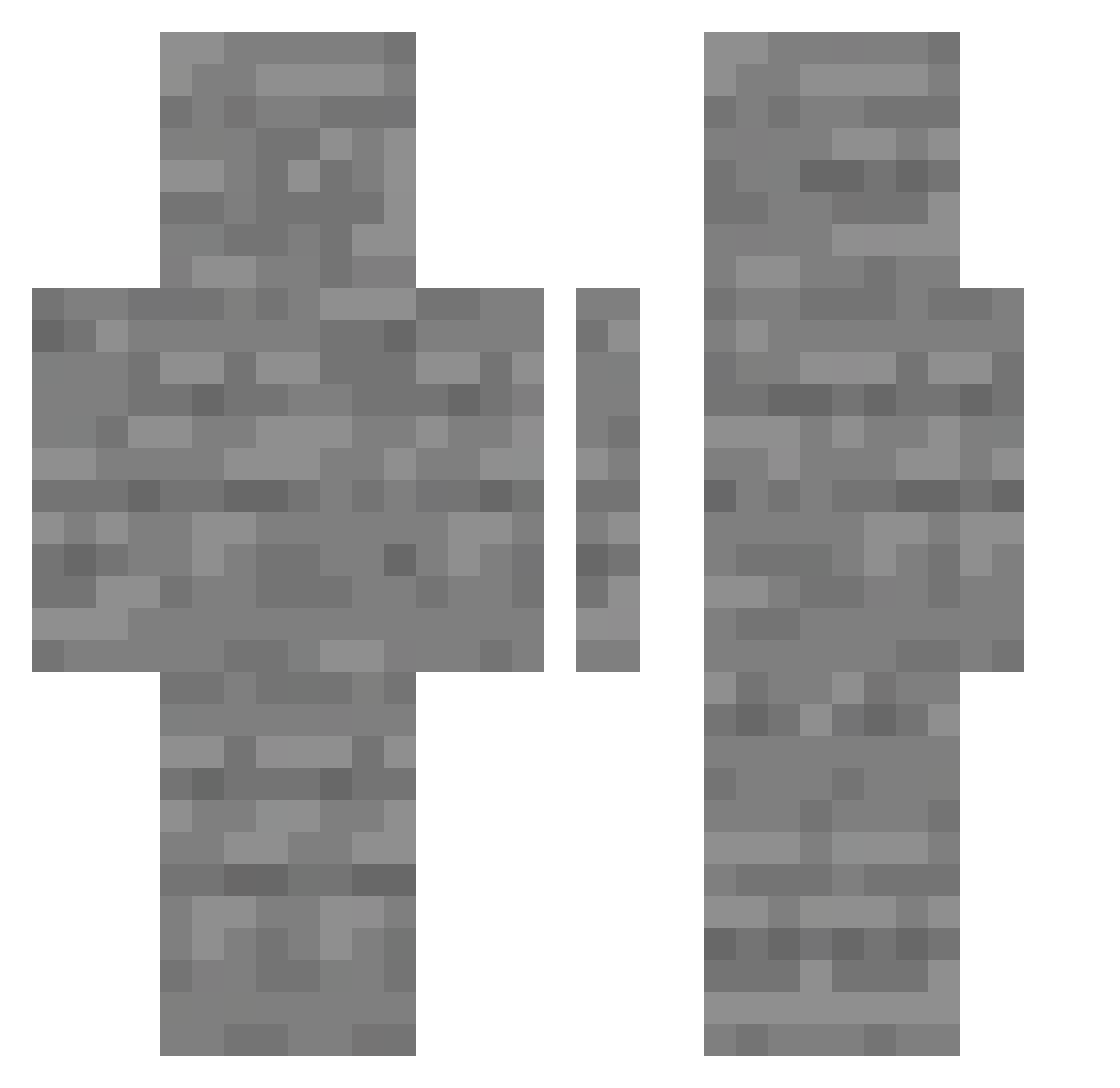 Dude6376 Minecraft skin, front and back view