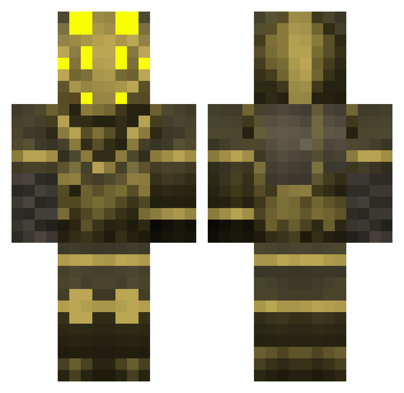 ohno_acowboy Minecraft skin, front and back view