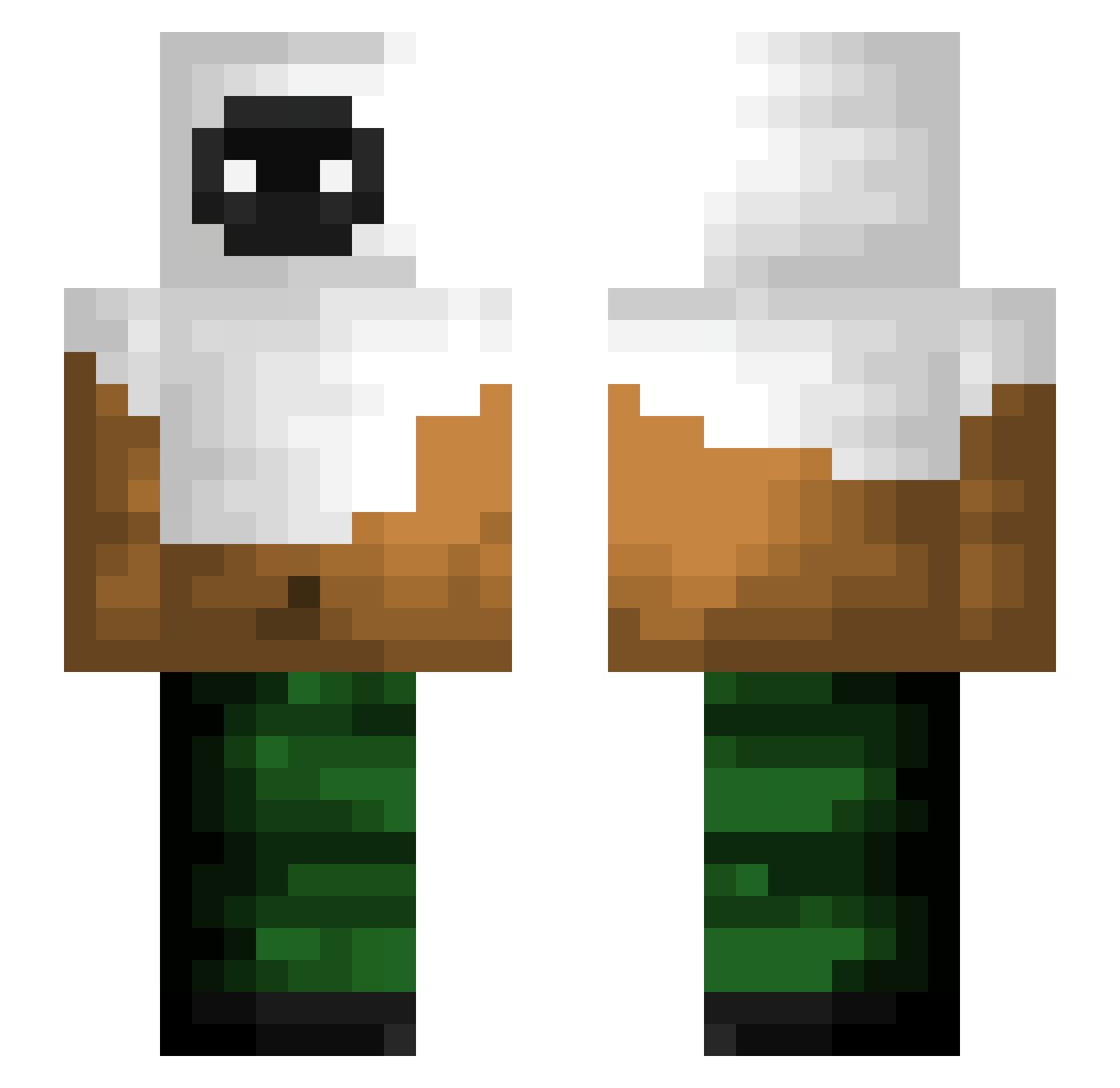 Alexeus14 Minecraft skin, front and back view