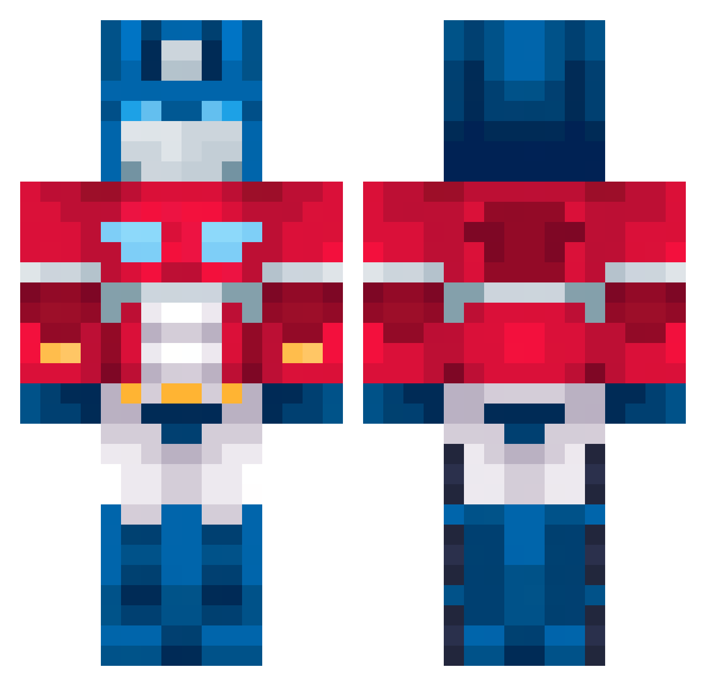 byrserker Minecraft skin, front and back view