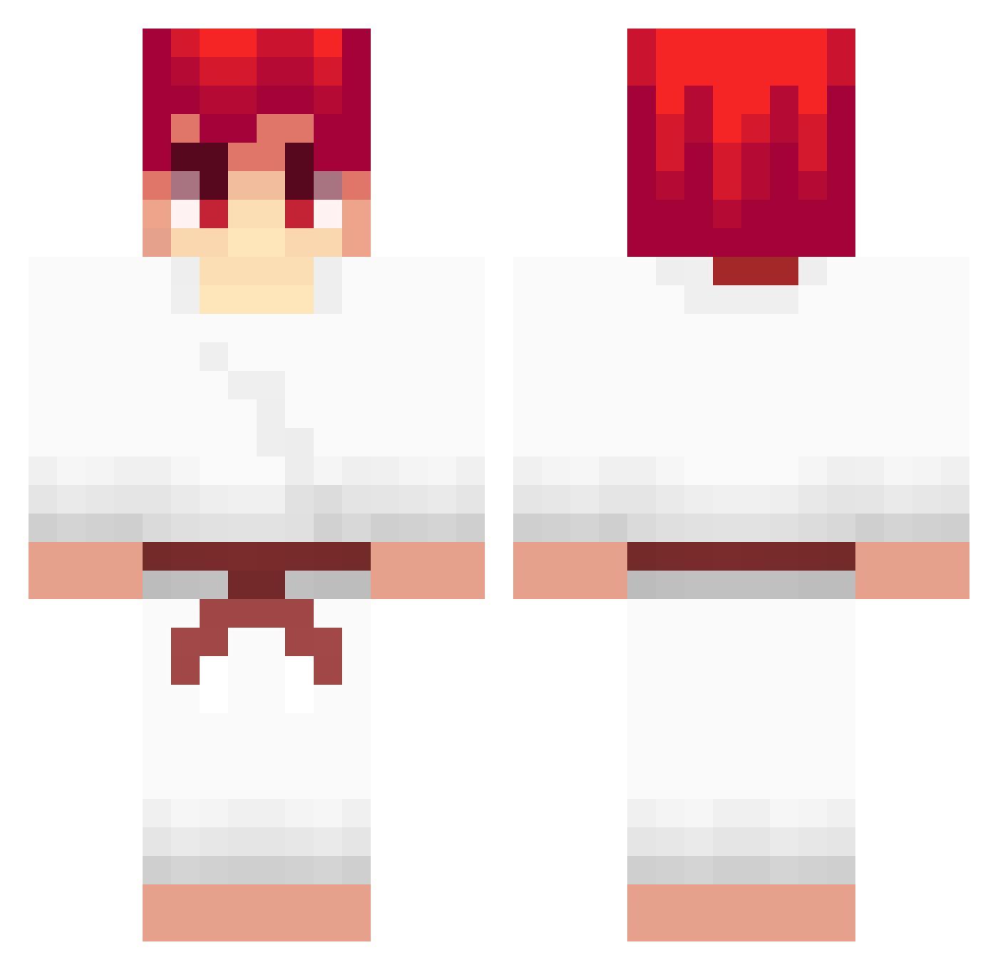 Restack Minecraft skin, front and back view
