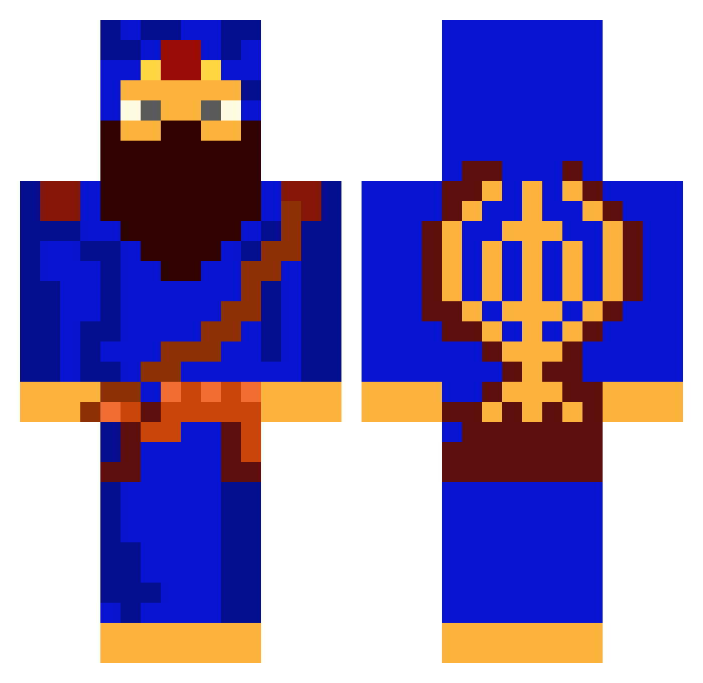 XXNawidSidiqyXX Minecraft skin, front and back view