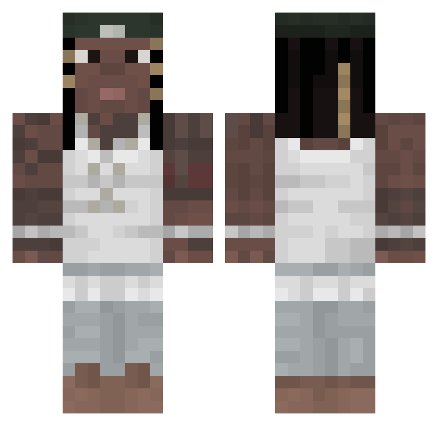 byKsam Minecraft skin, front and back view