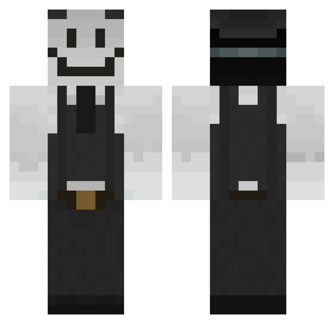Poop66 Minecraft skin, front and back view