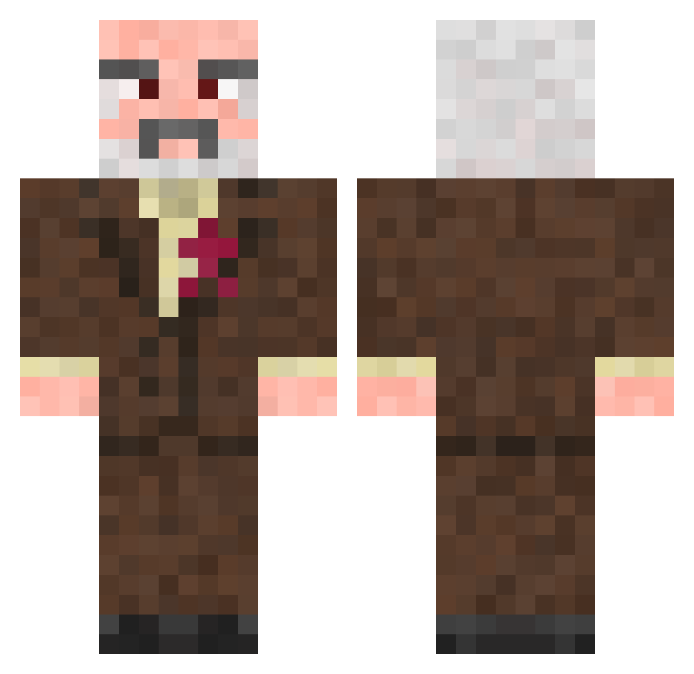 Royz_l2p Minecraft skin, front and back view