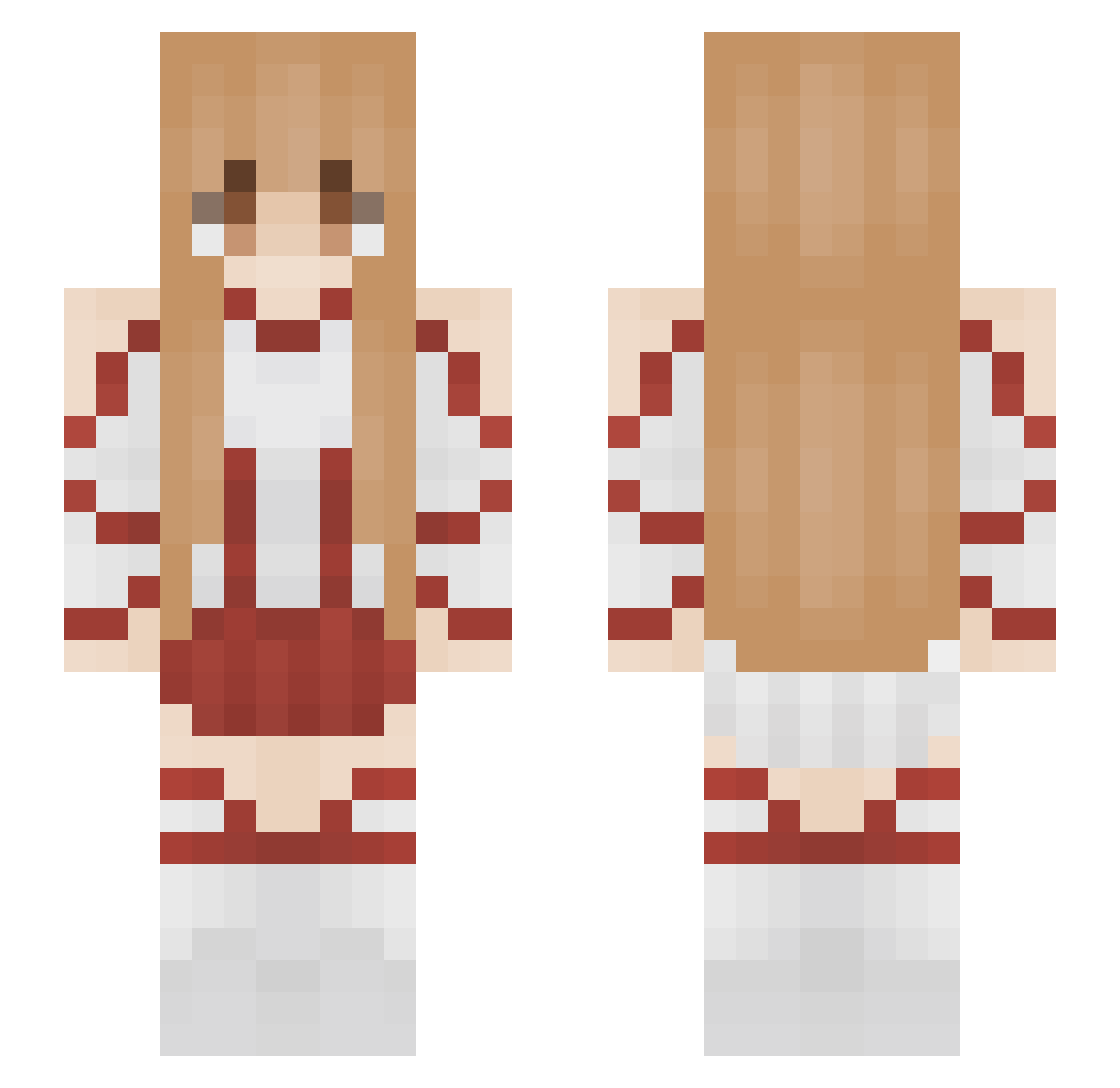 rafafark Minecraft skin, front and back view