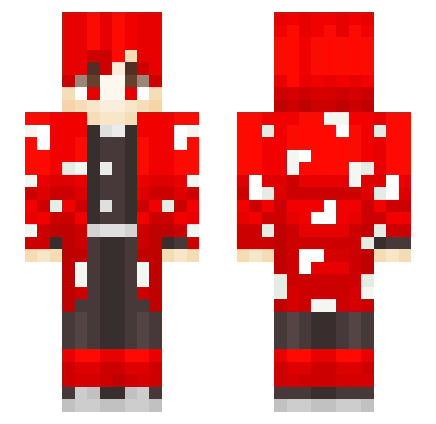 Myukko Minecraft skin, front and back view