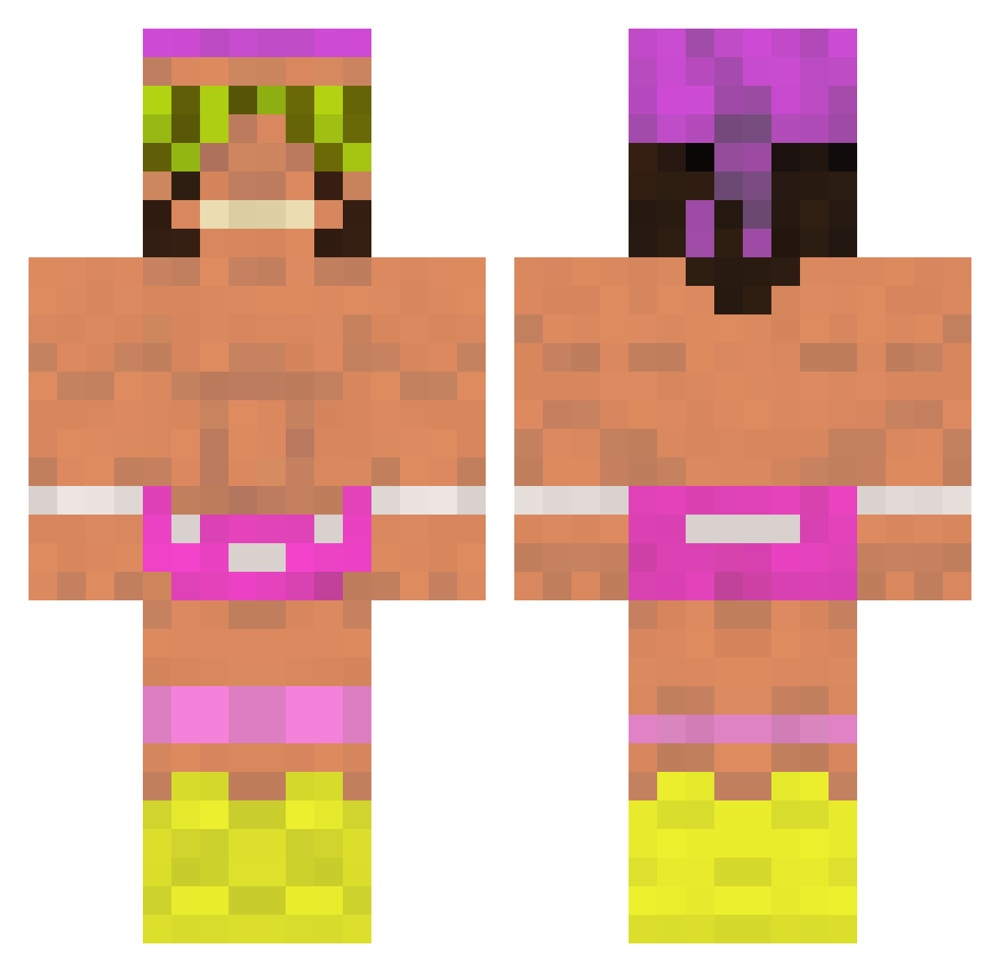 Coots Minecraft skin, front and back view