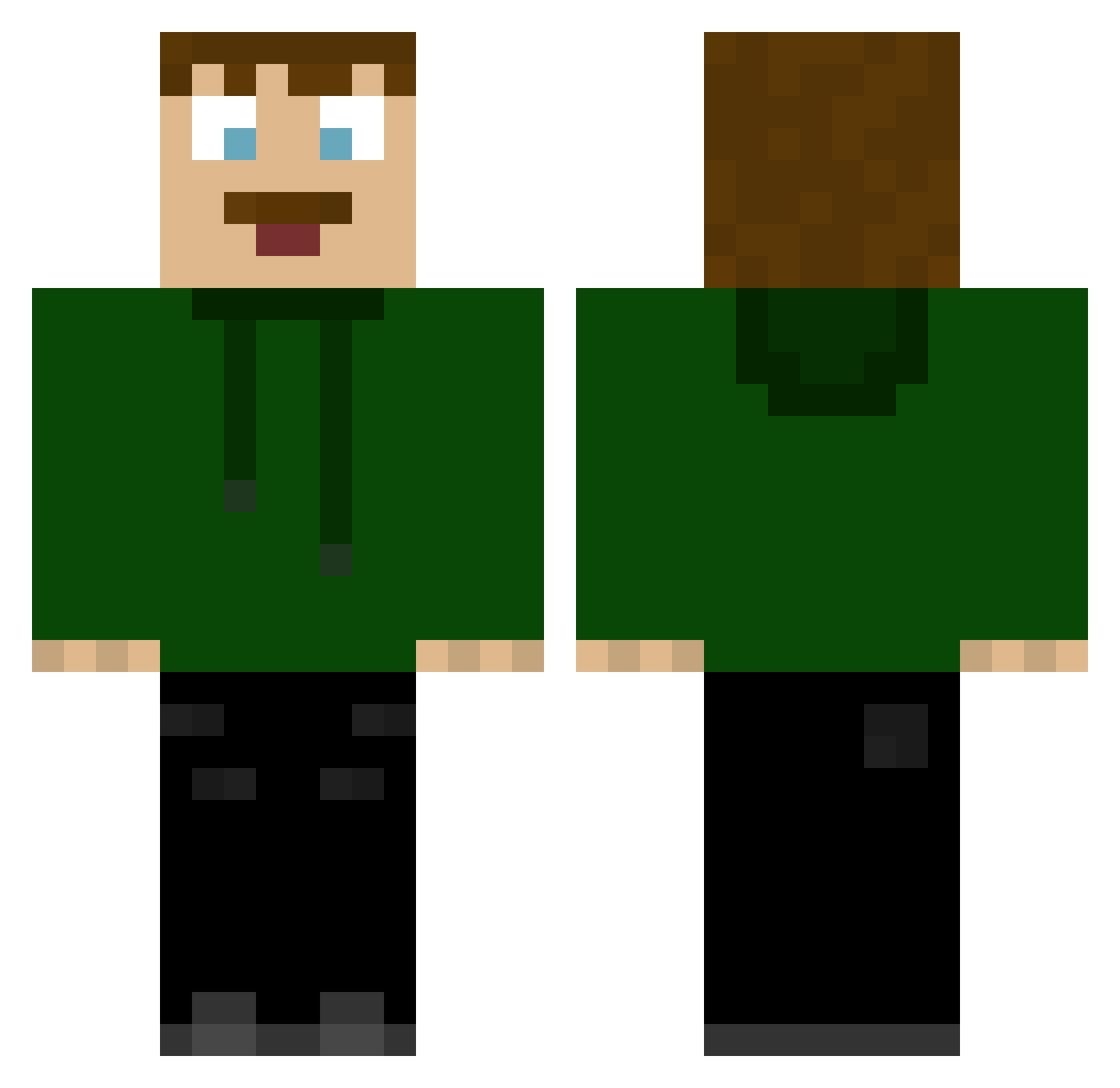 ArneErin Minecraft skin, front and back view