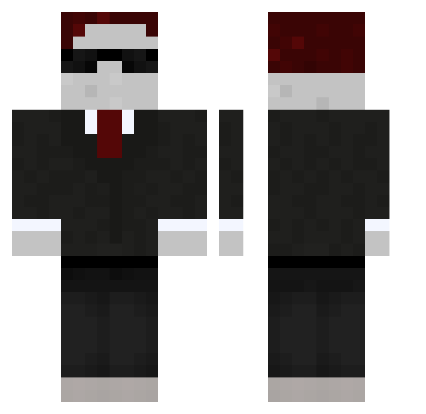 xDerPfandbaron Minecraft skin, front and back view