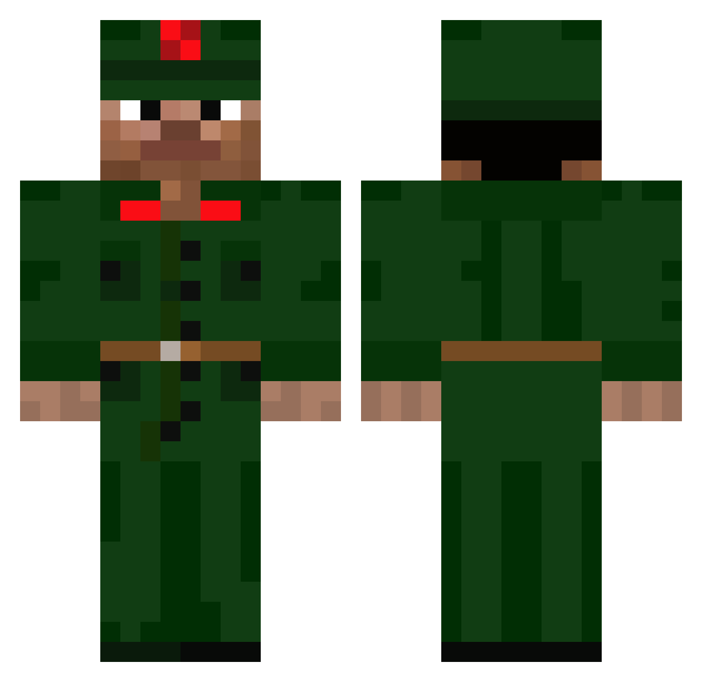 MTC6b Minecraft skin, front and back view