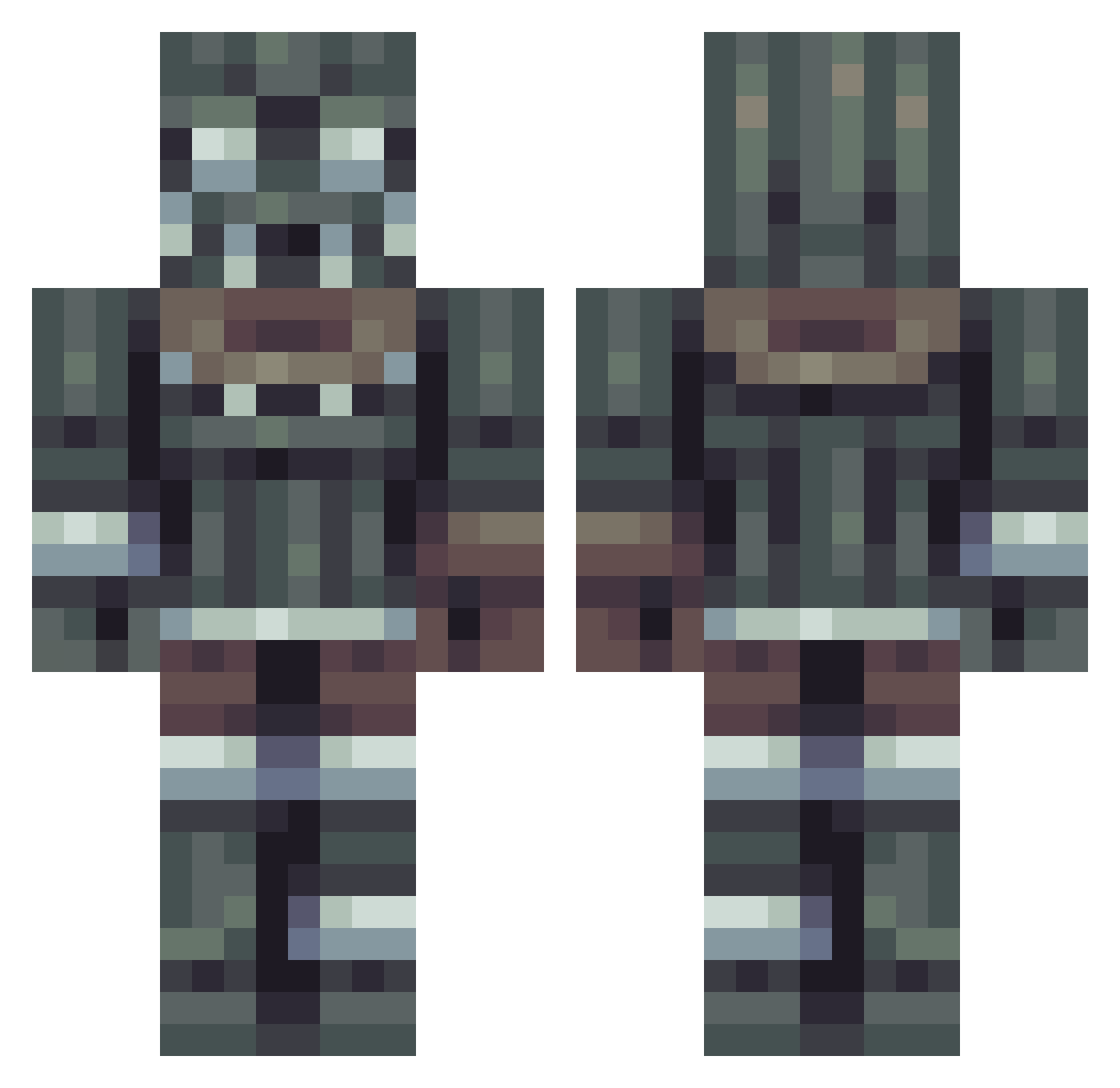 Irving Minecraft skin, front and back view
