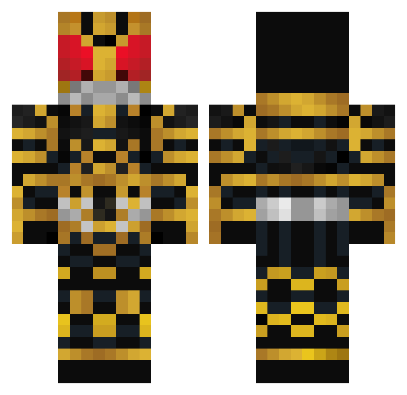 LYCHEE6442 Minecraft skin, front and back view