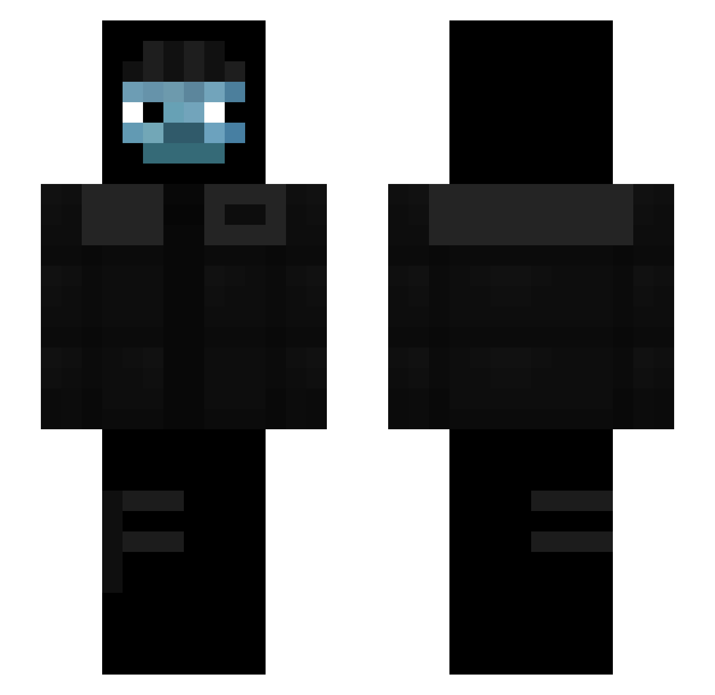 Frats Minecraft skin, front and back view