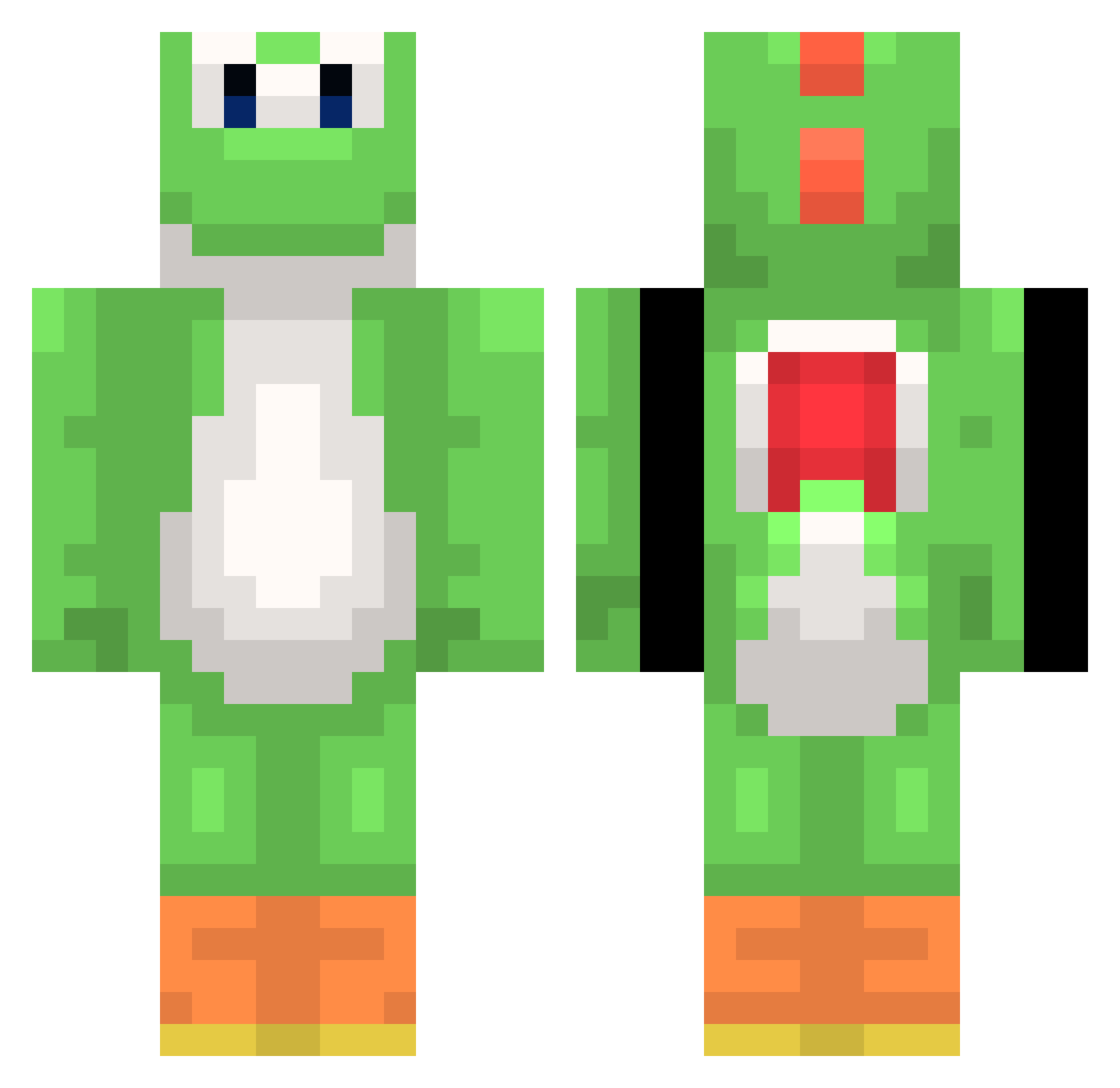 Kl_lM Minecraft skin, front and back view