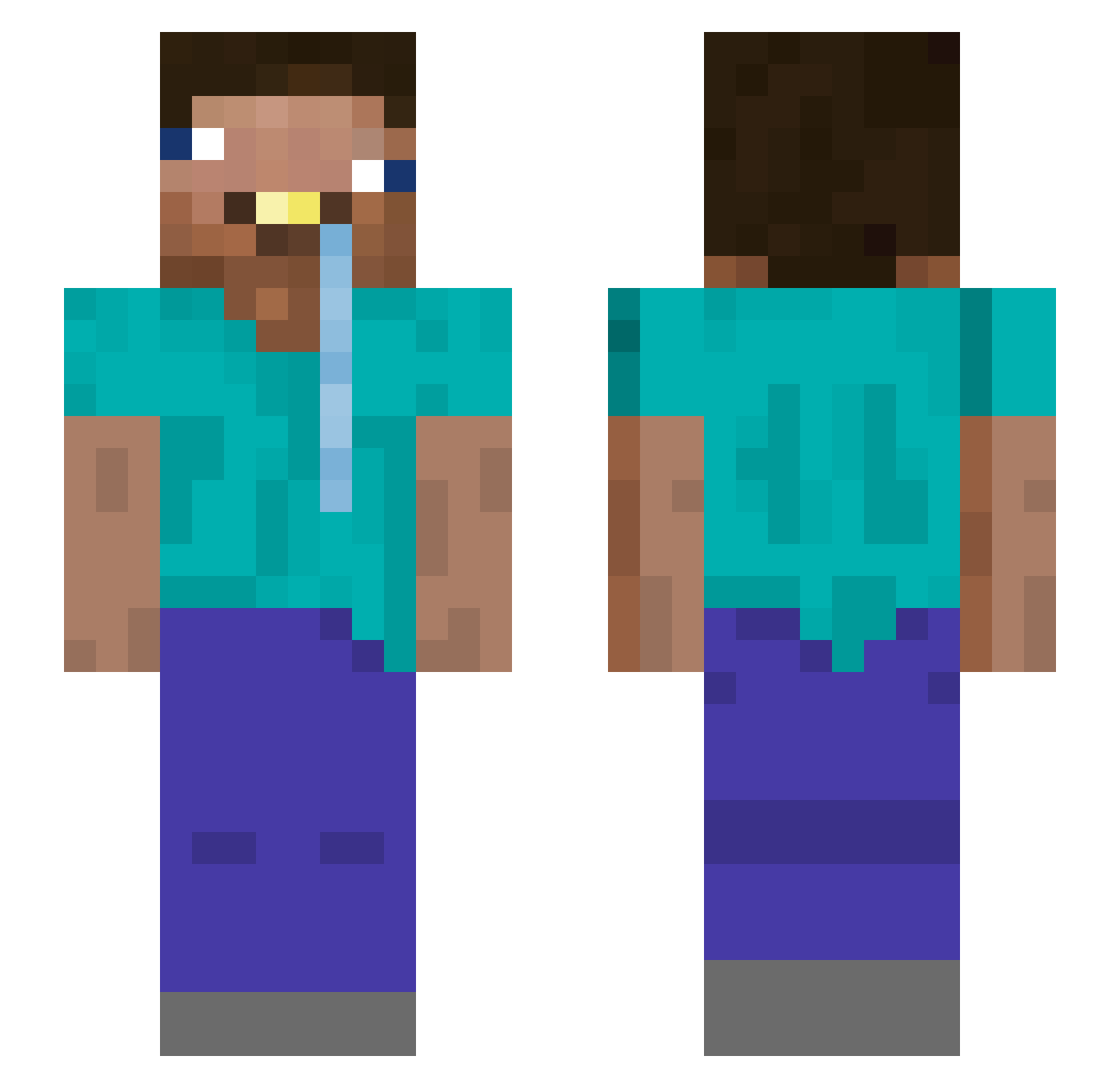 qszcvn Minecraft skin, front and back view