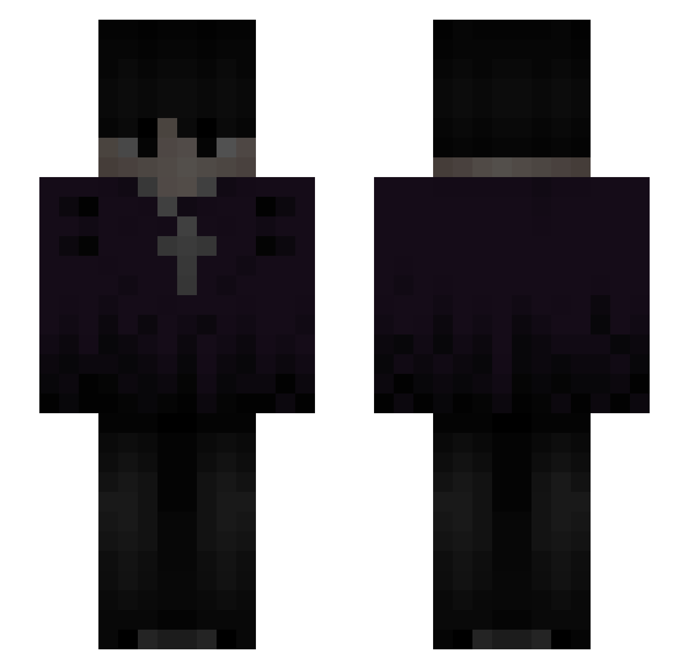 hvstage Minecraft skin, front and back view