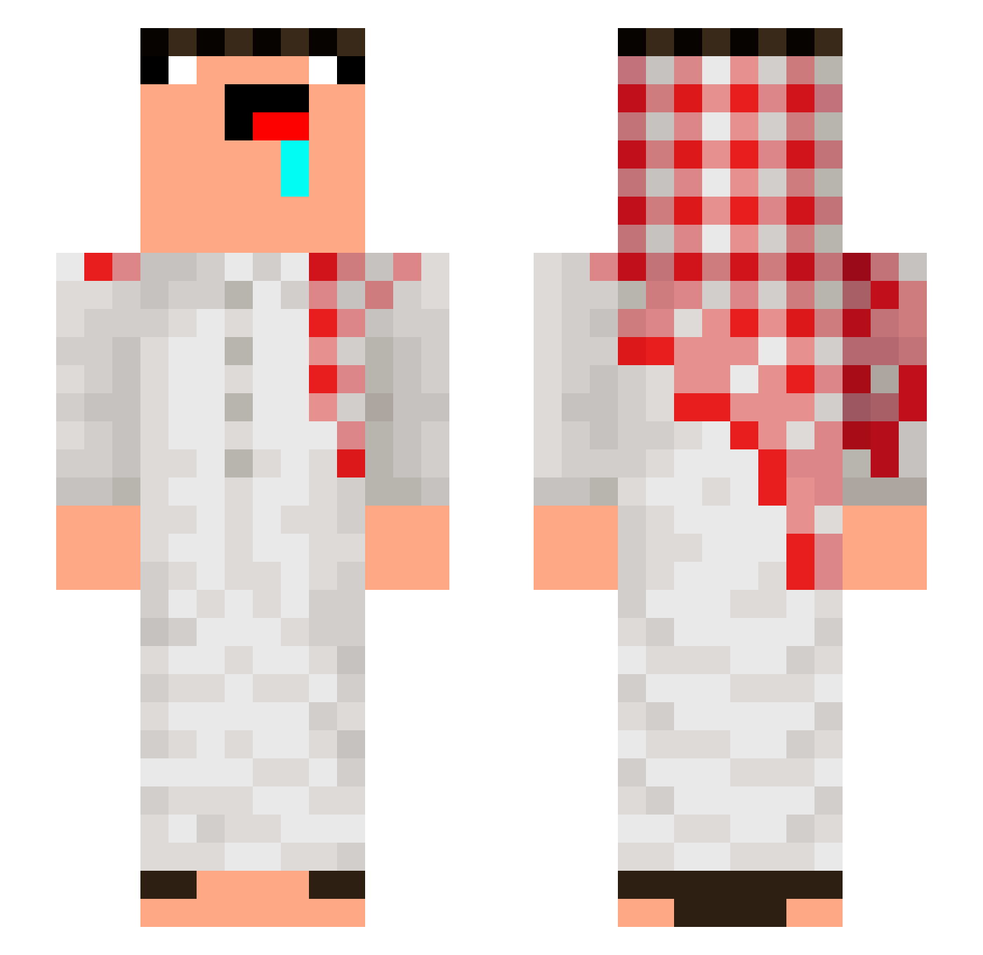 AbdullahBoy Minecraft skin, front and back view