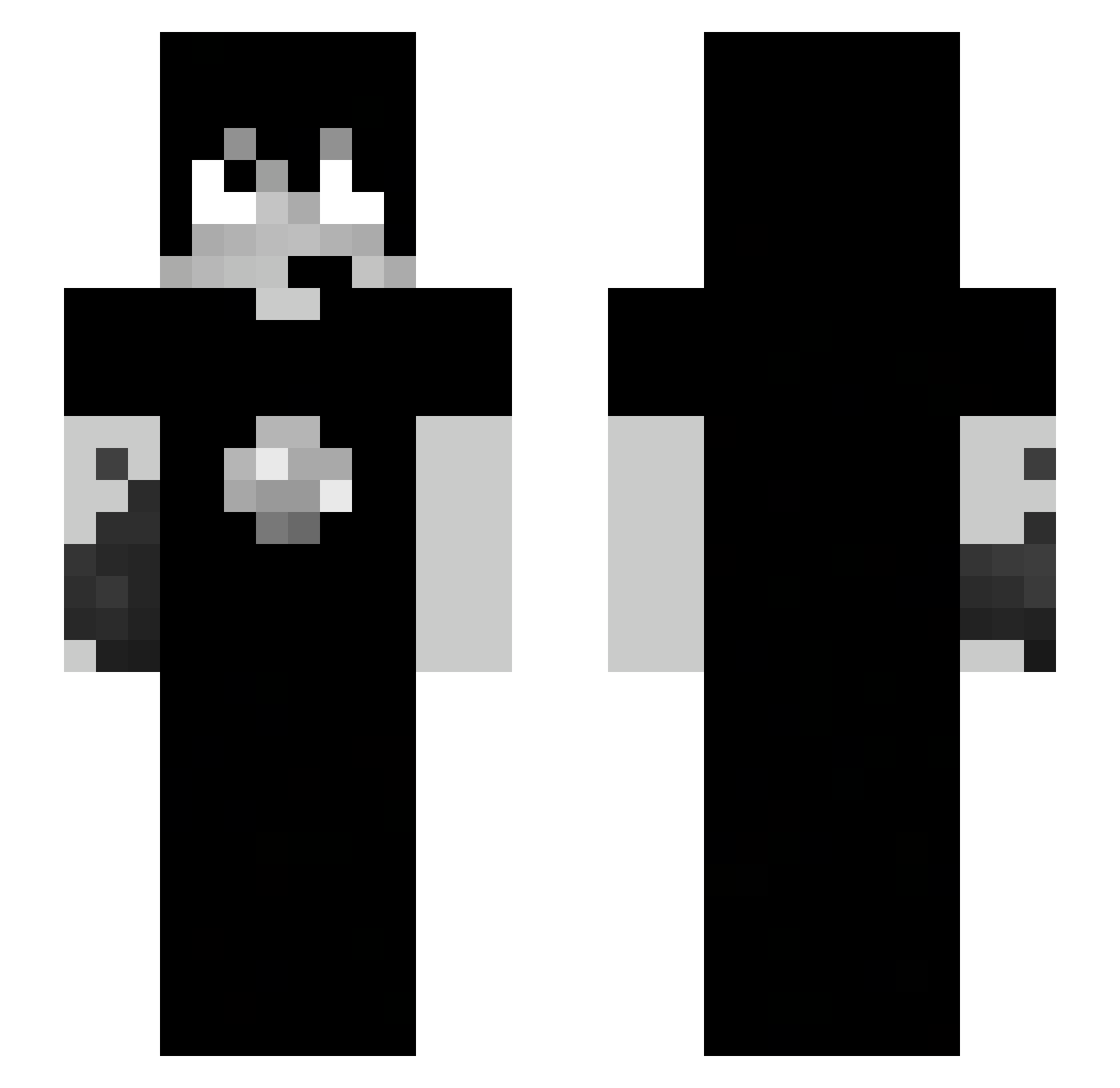 6ixt Minecraft skin, front and back view