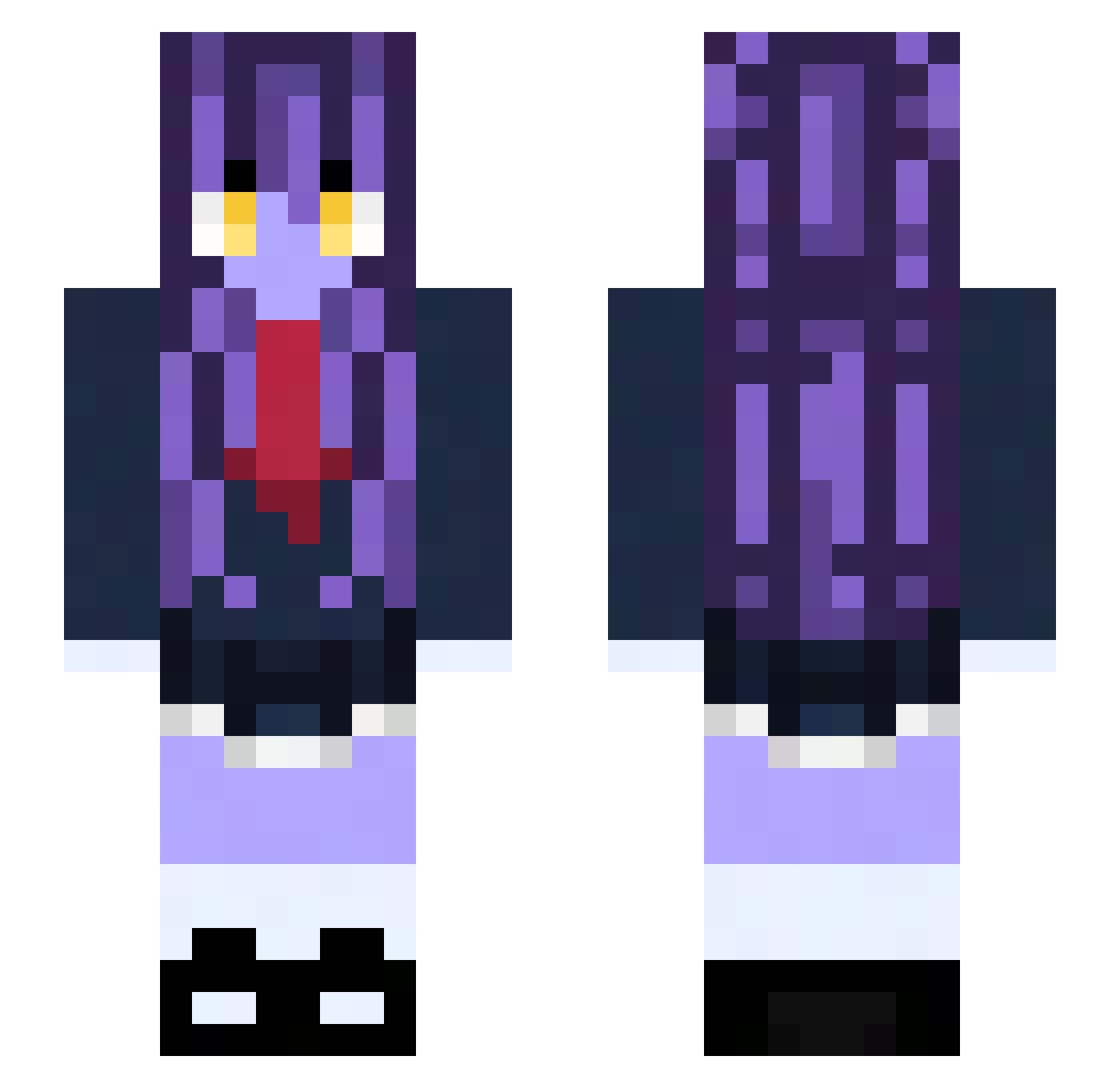 Chrysome Minecraft skin, front and back view