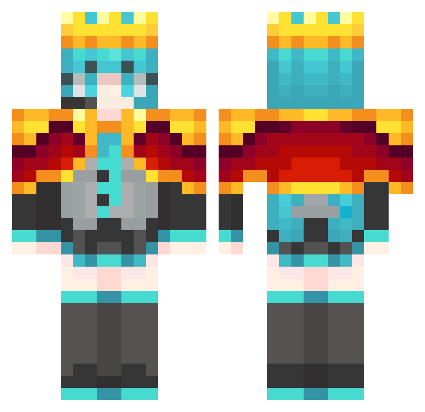YR_PG Minecraft skin, front and back view