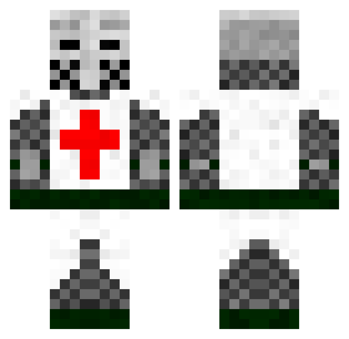 Ambrosias Minecraft skin, front and back view
