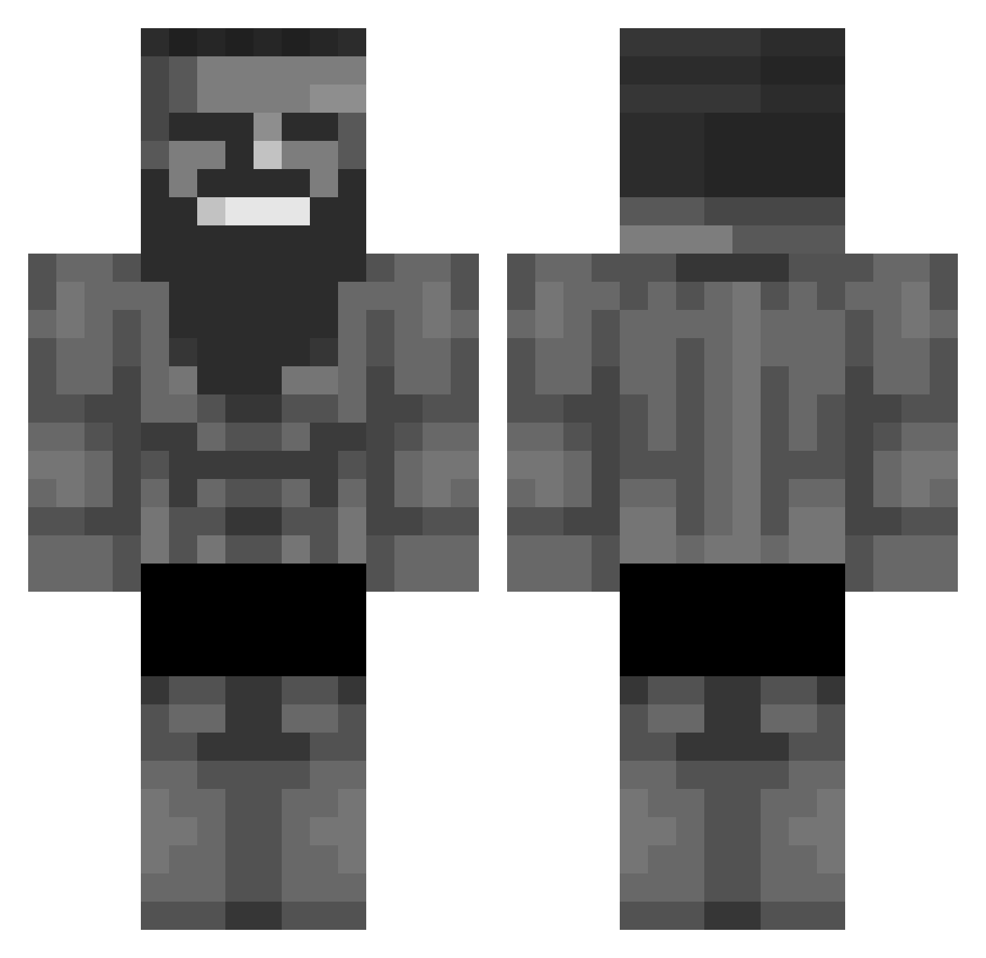 KheeseW Minecraft skin, front and back view