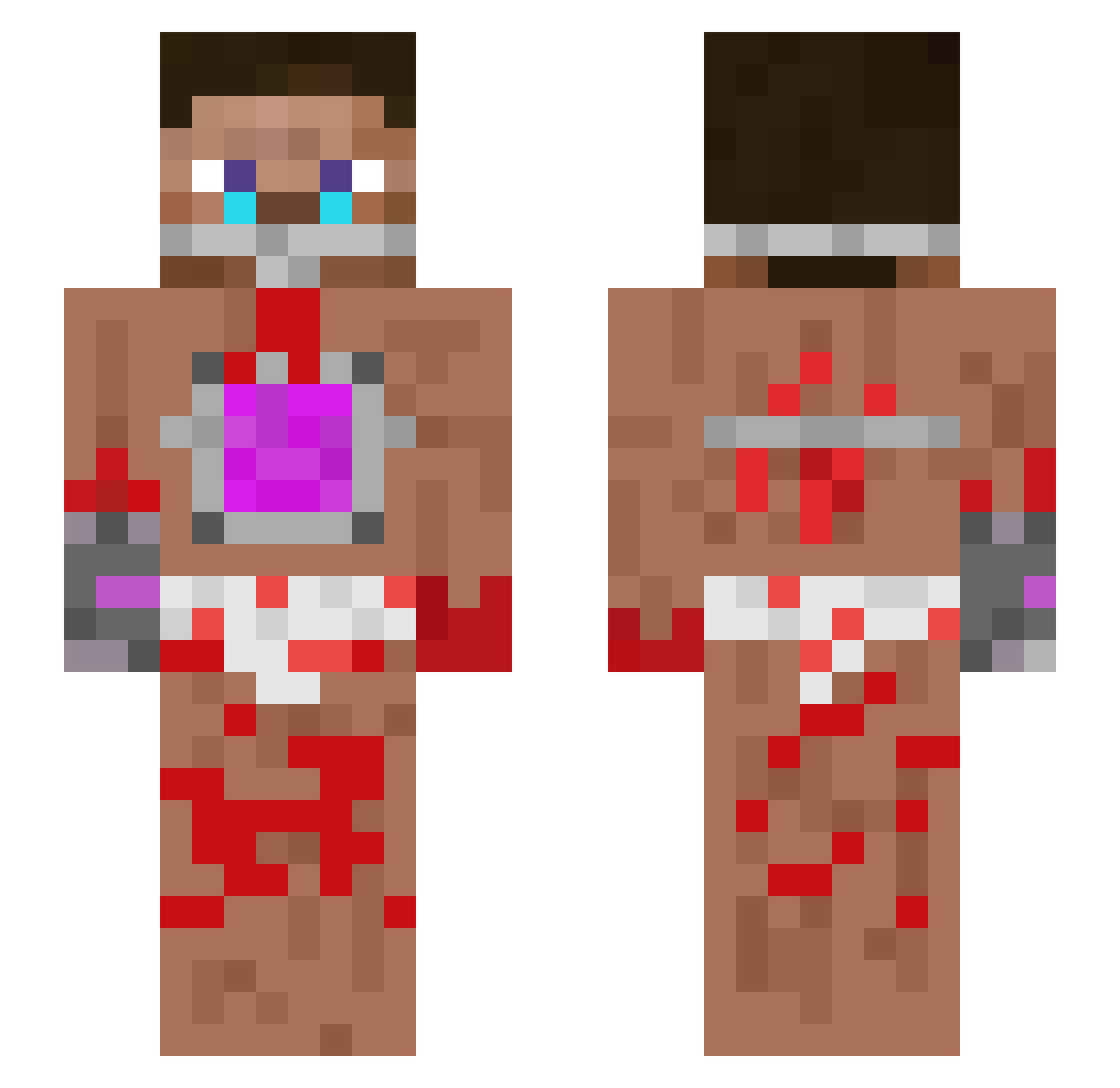 notchangmin Minecraft skin, front and back view