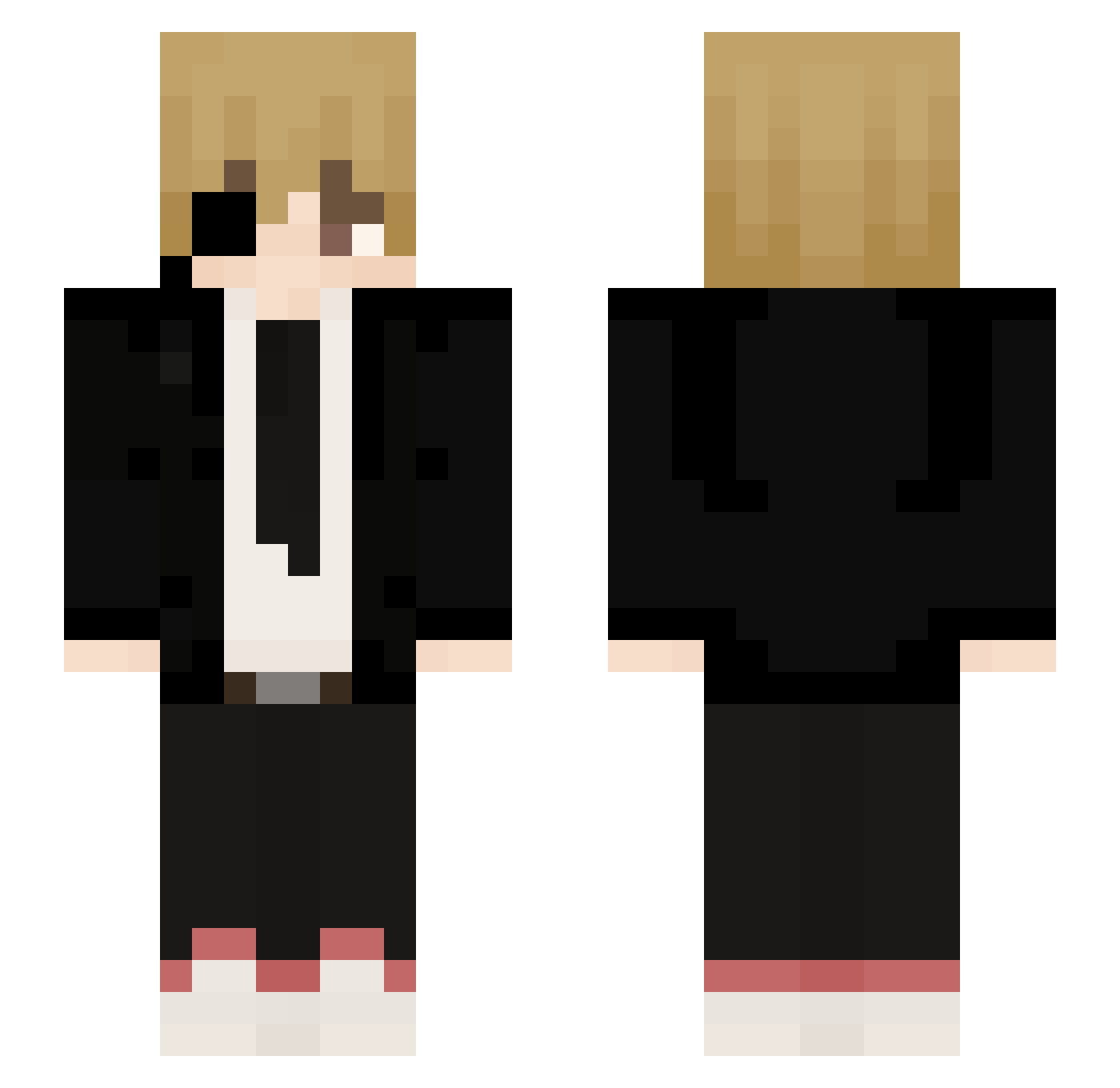 clippedyoutwan Minecraft skin, front and back view