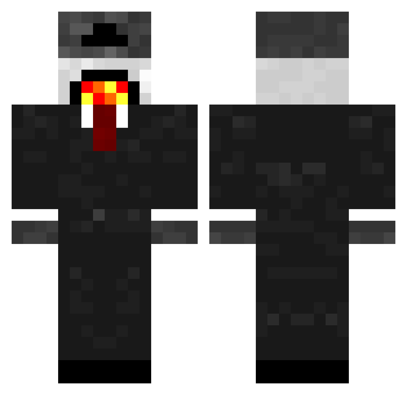 Stove Minecraft skin, front and back view