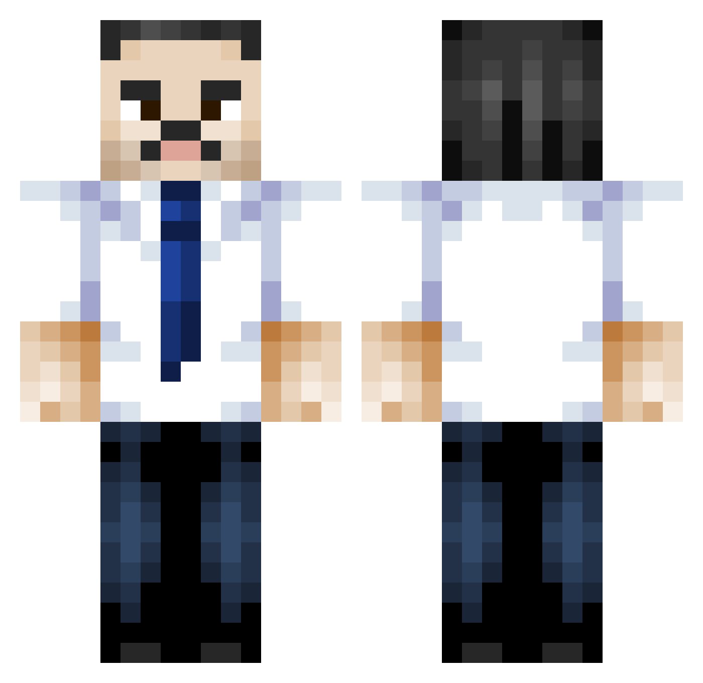 Kryancelo Minecraft skin, front and back view