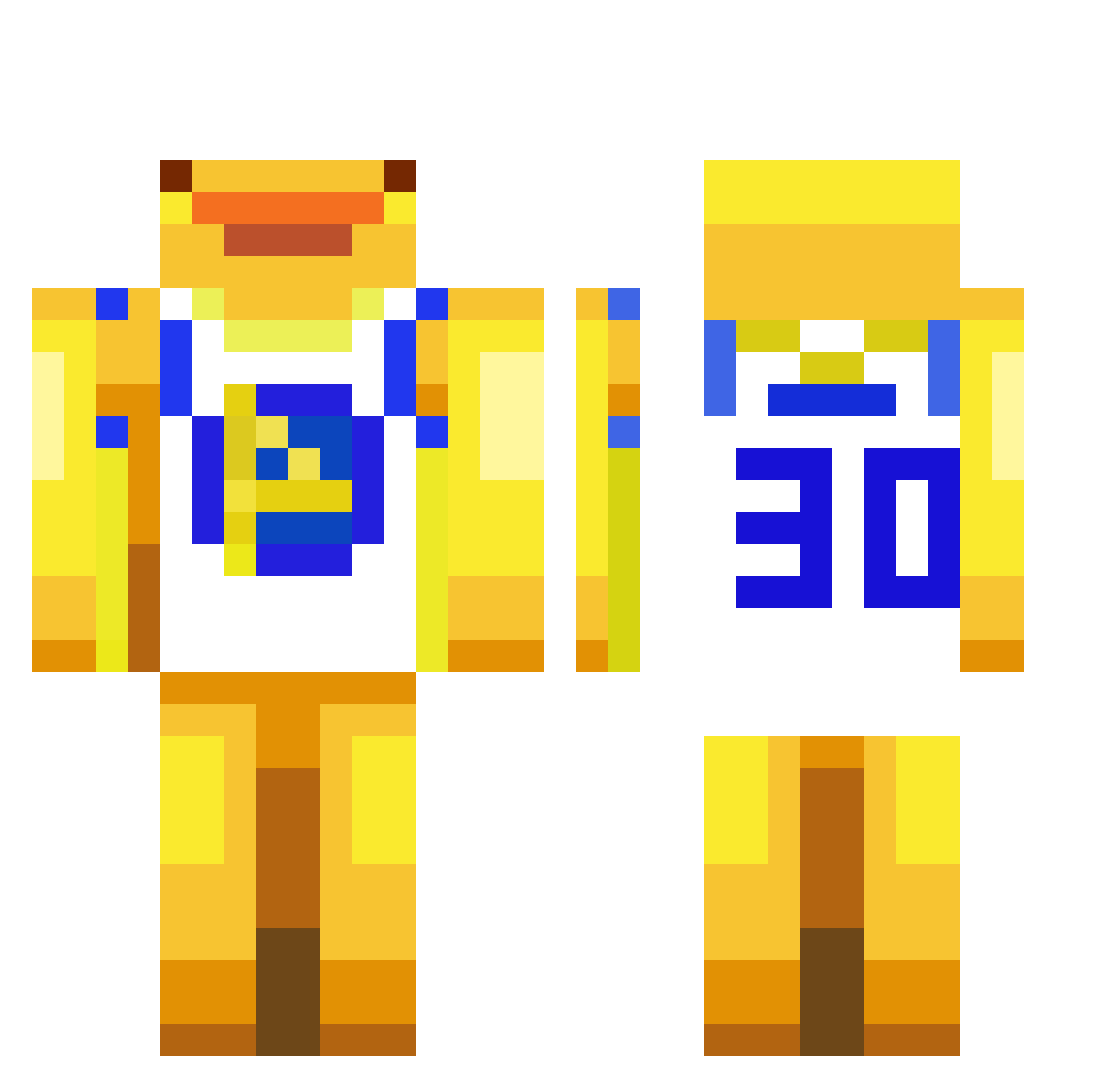 LariLegend Minecraft skin, front and back view